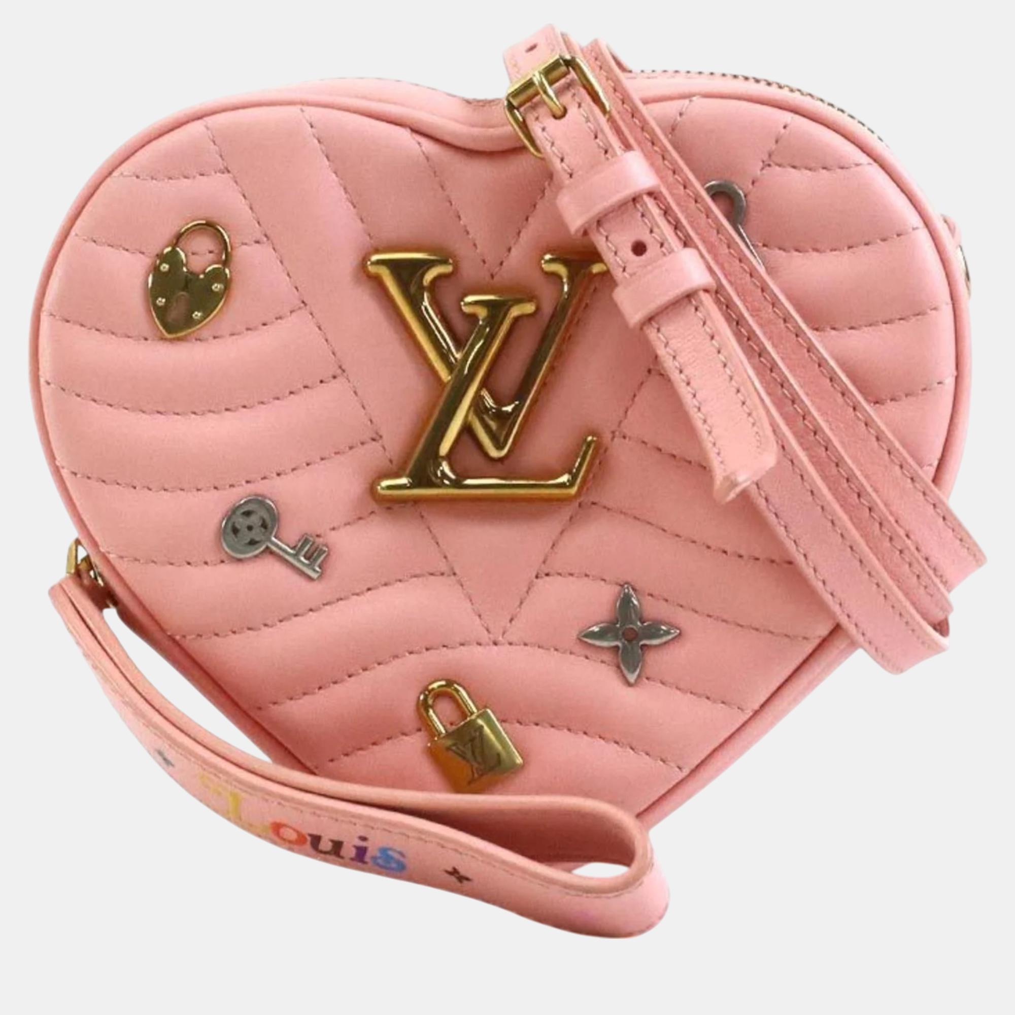 

Louis Vuitton New Wave Heart Leather Rose Pomette Shoulder Bag, Pink