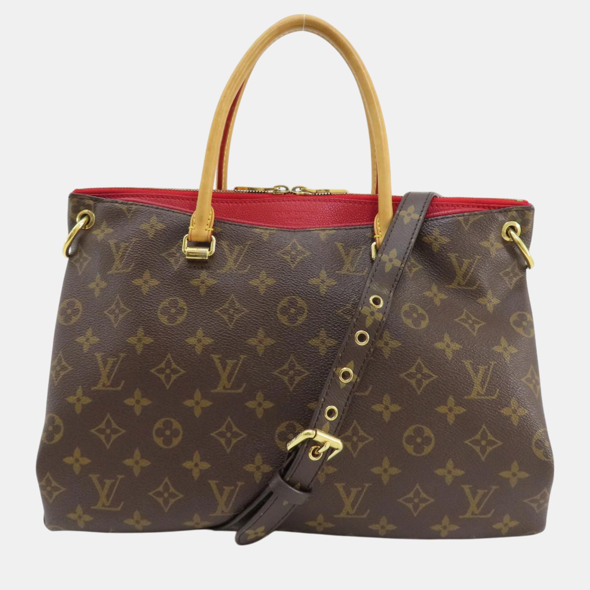 

Louis Vuitton Monogram Canvas Pallas Mm Tote Bag, Brown