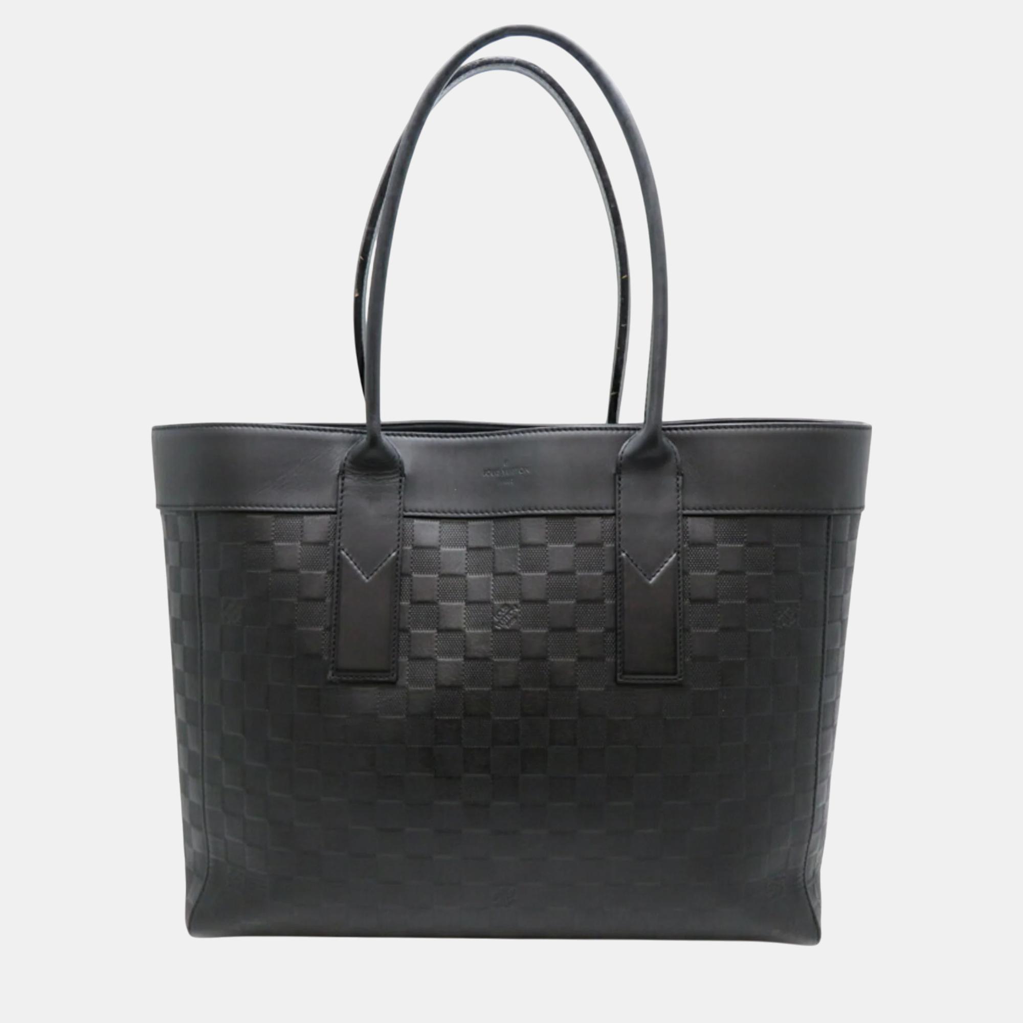 

Louis Vuitton Damier Infini Onyx Cabas Voyage Tote Bag, Black