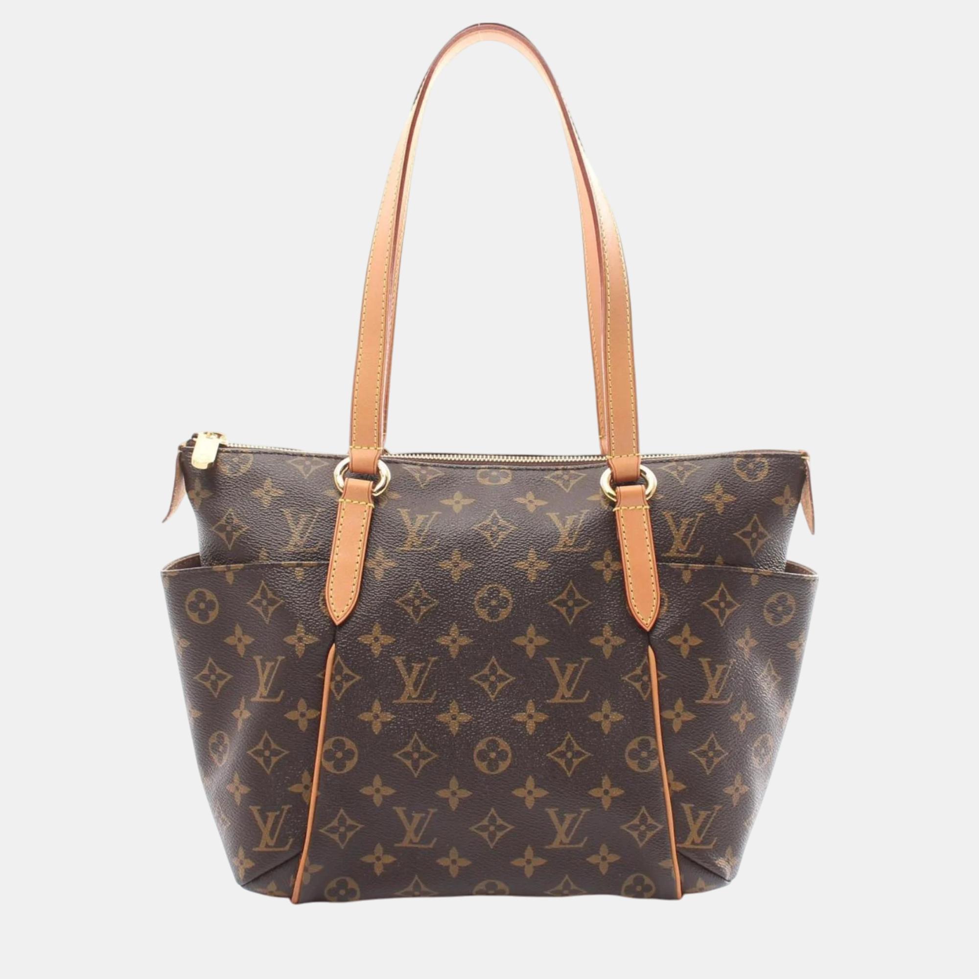 

Louis Vuitton Coated Canvas Leather Brown Totally Pm Monogram Tote Bag