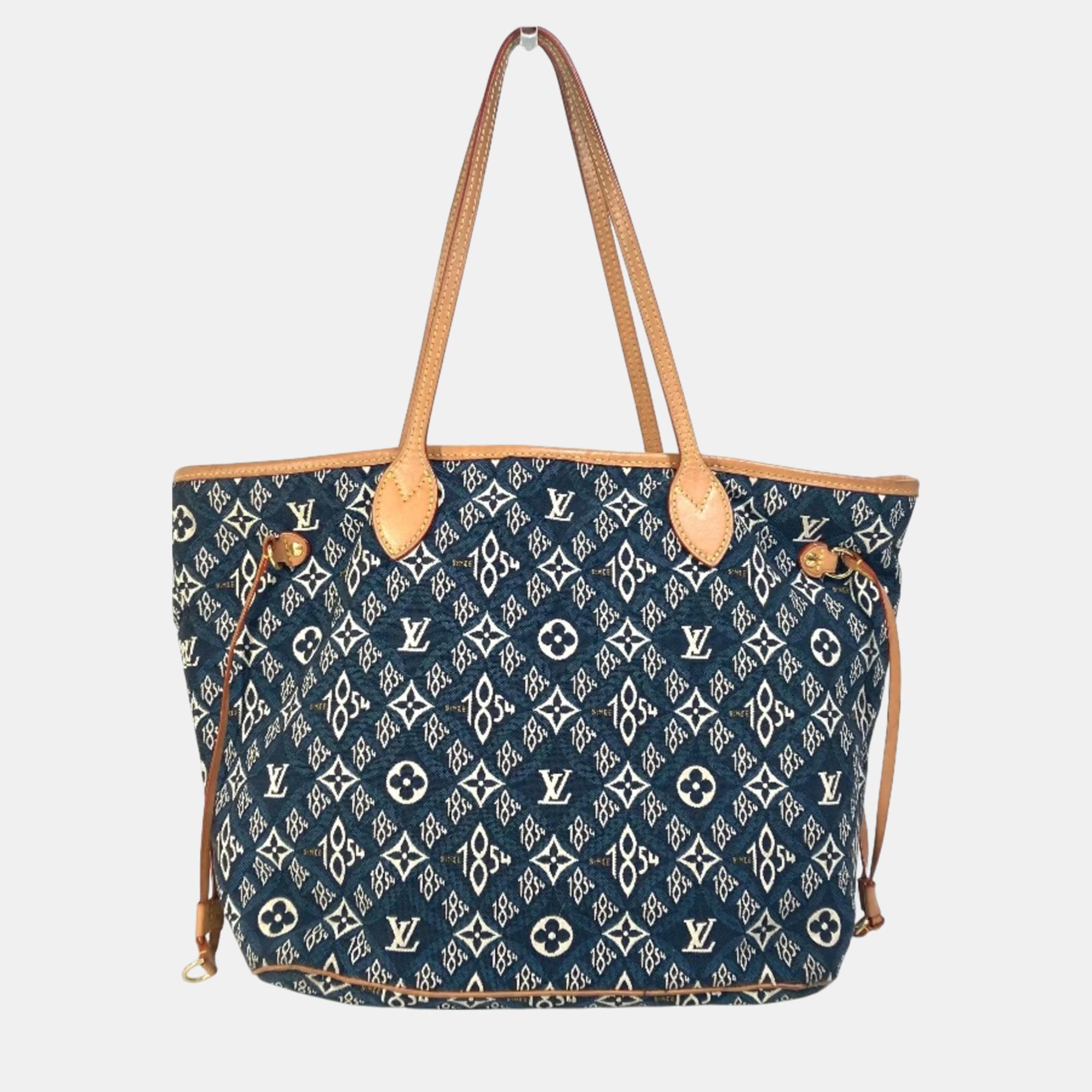 

Louis Vuitton Navy Monogram Jacquard Tote Bag, Navy blue