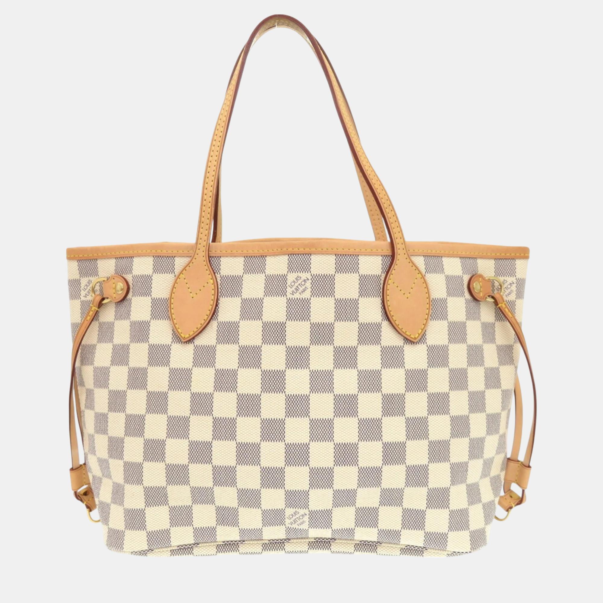 

Louis Vuitton Damier Azur Neverfull Pm Tote Bag, Blue