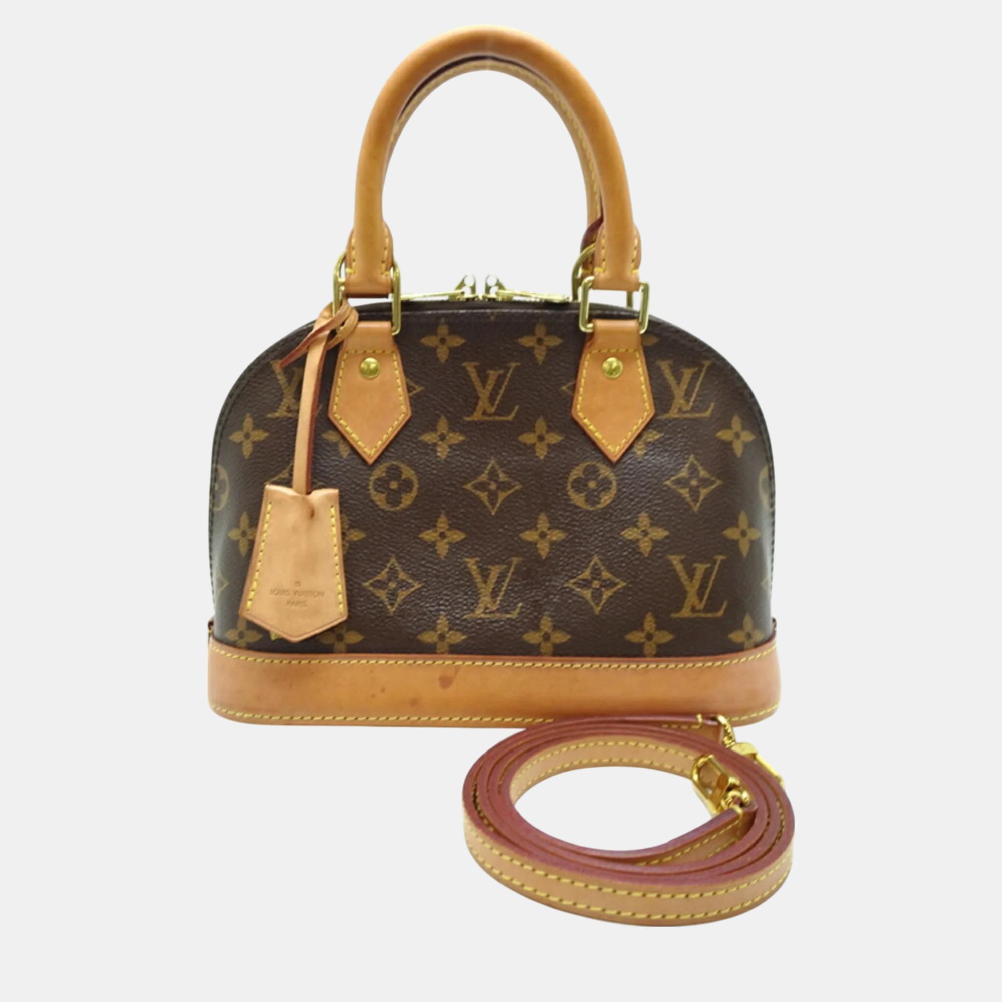 

Louis Vuitton Monogram Brown Alma Bb Handbag