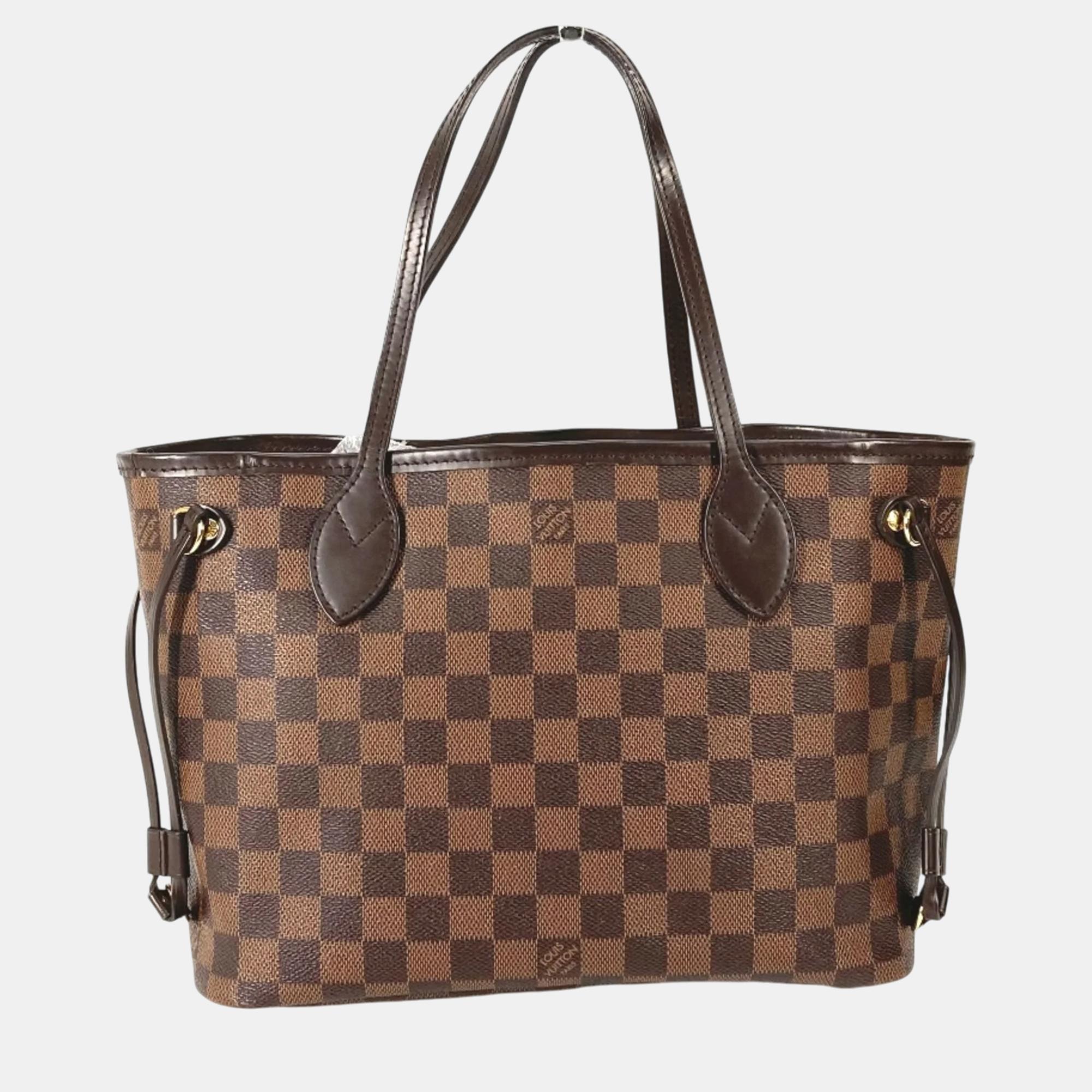 

Louis Vuitton Ebene Brown Damier With Pouch Tote Bag
