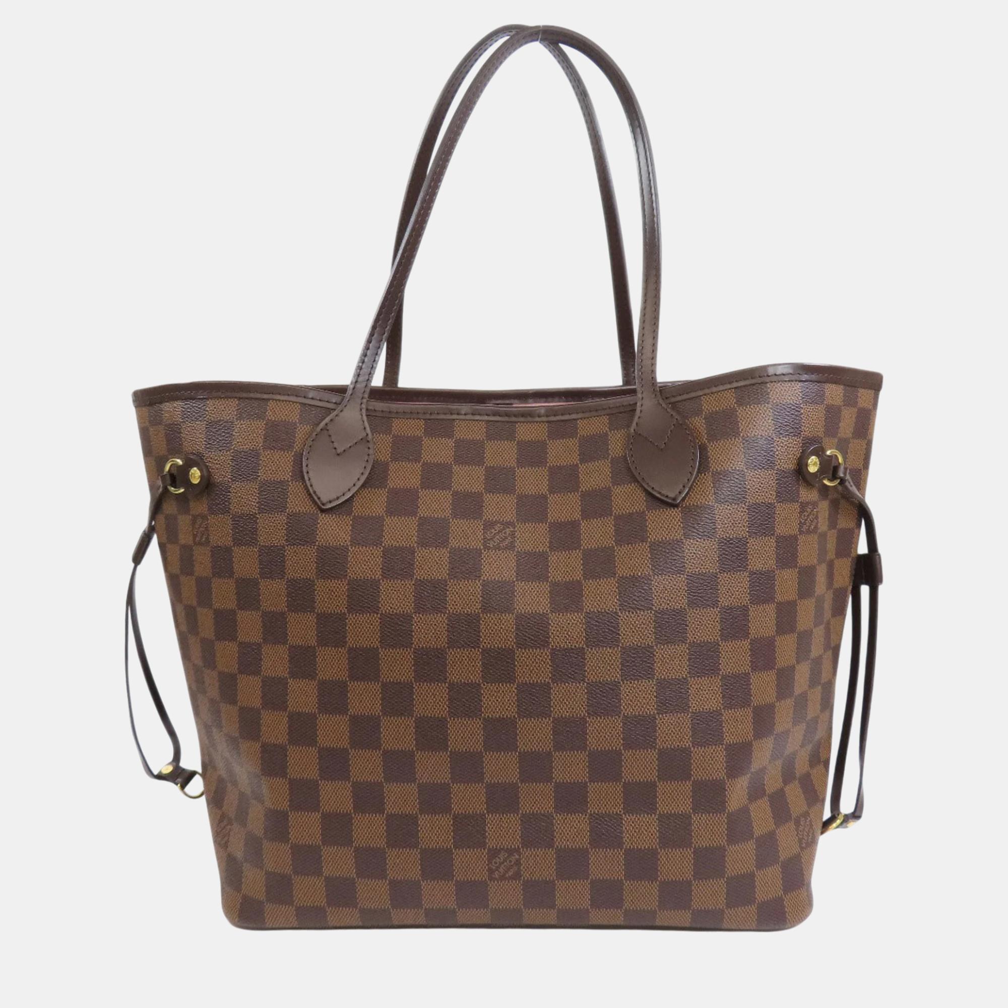 

Louis Vuitton Damier Canvas Neverfull Mm Tote Bag, Brown