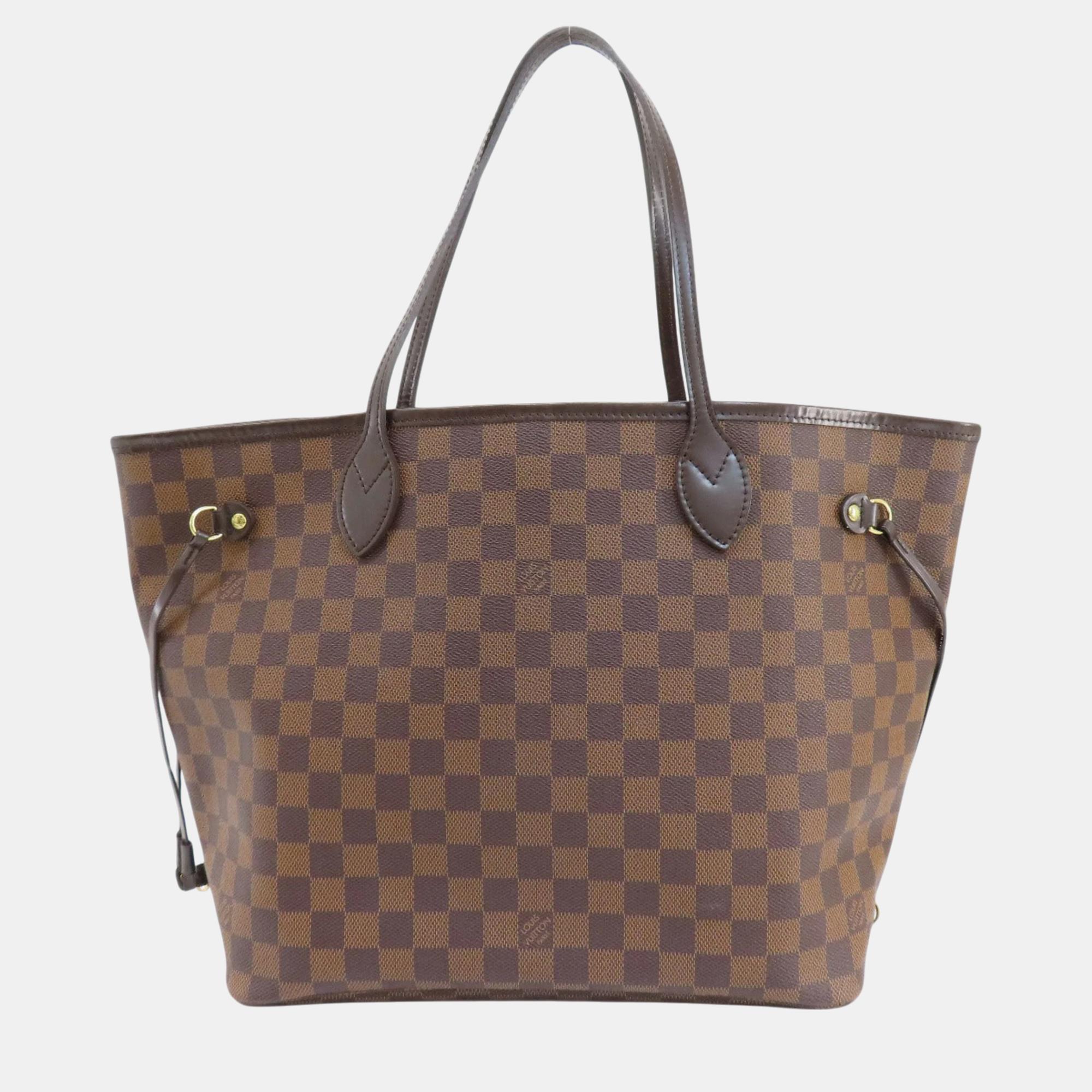 

Louis Vuitton Damier Canvas Neverfull Mm Tote Bag, Brown