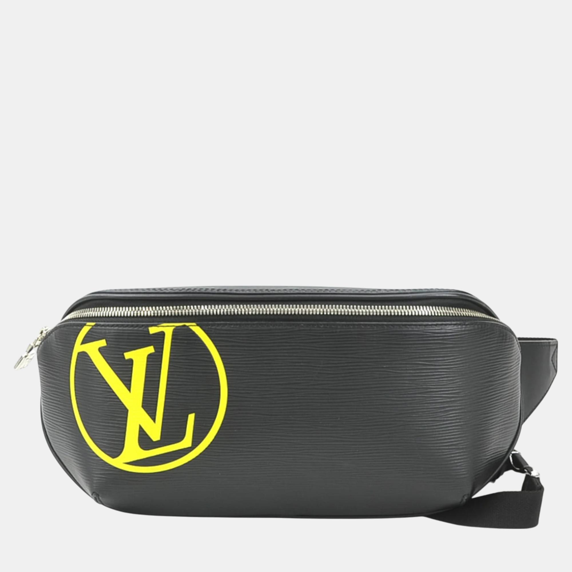 

Louis Vuitton Leather Noir Lv Circle Epi Body Waist Pouch, Black