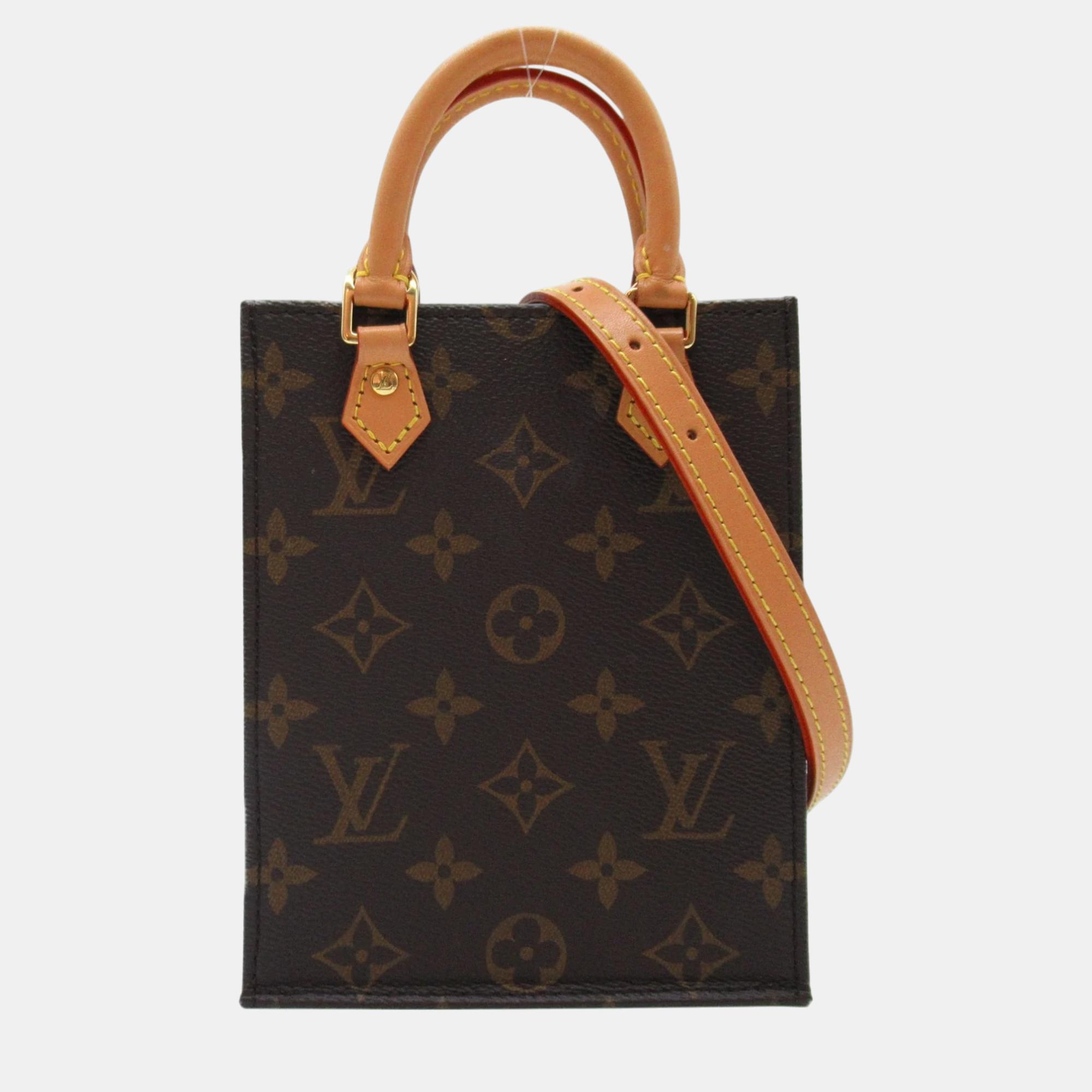 

Louis Vuitton Brown Monogram Pvc Coated Canvas Petit Sac Plat bag