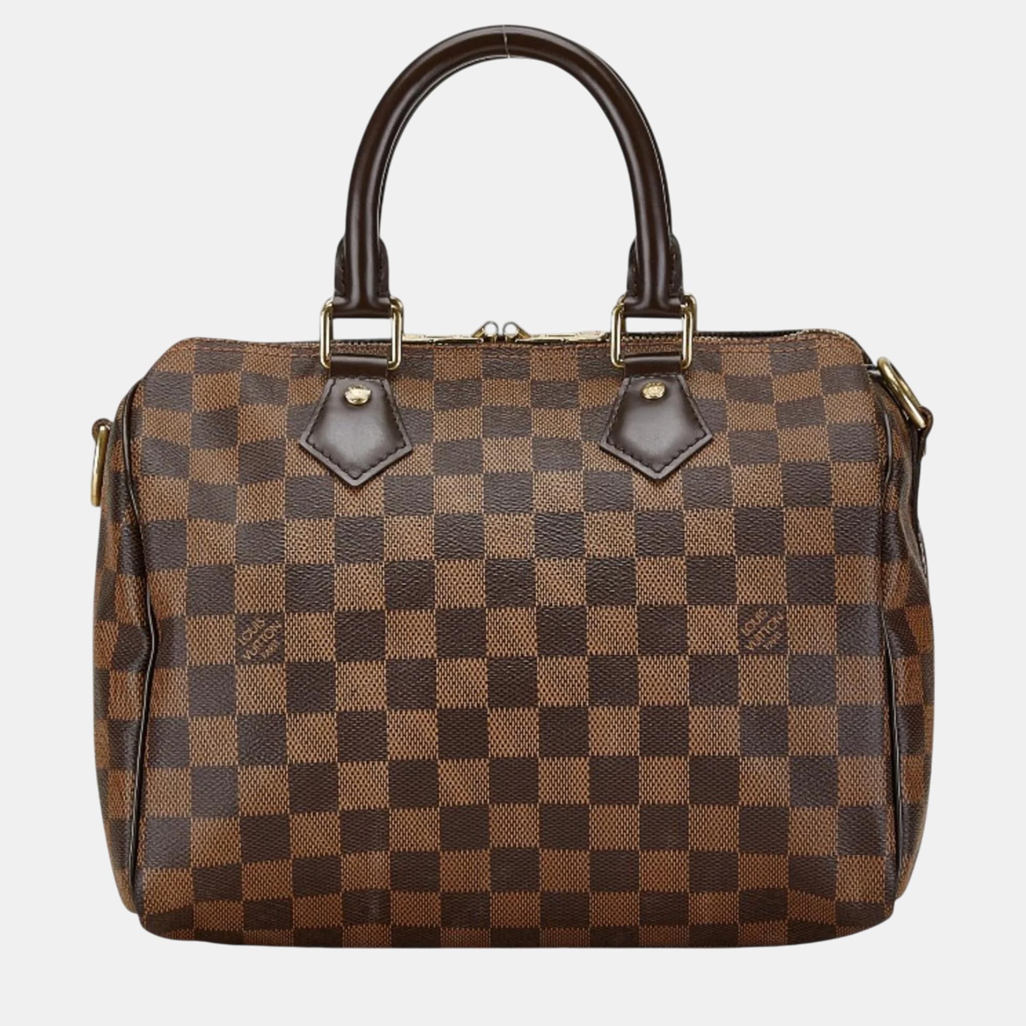 

Louis Vuitton Brown Pvc Leather Damier Speedy Bandouliere 25 Handbag