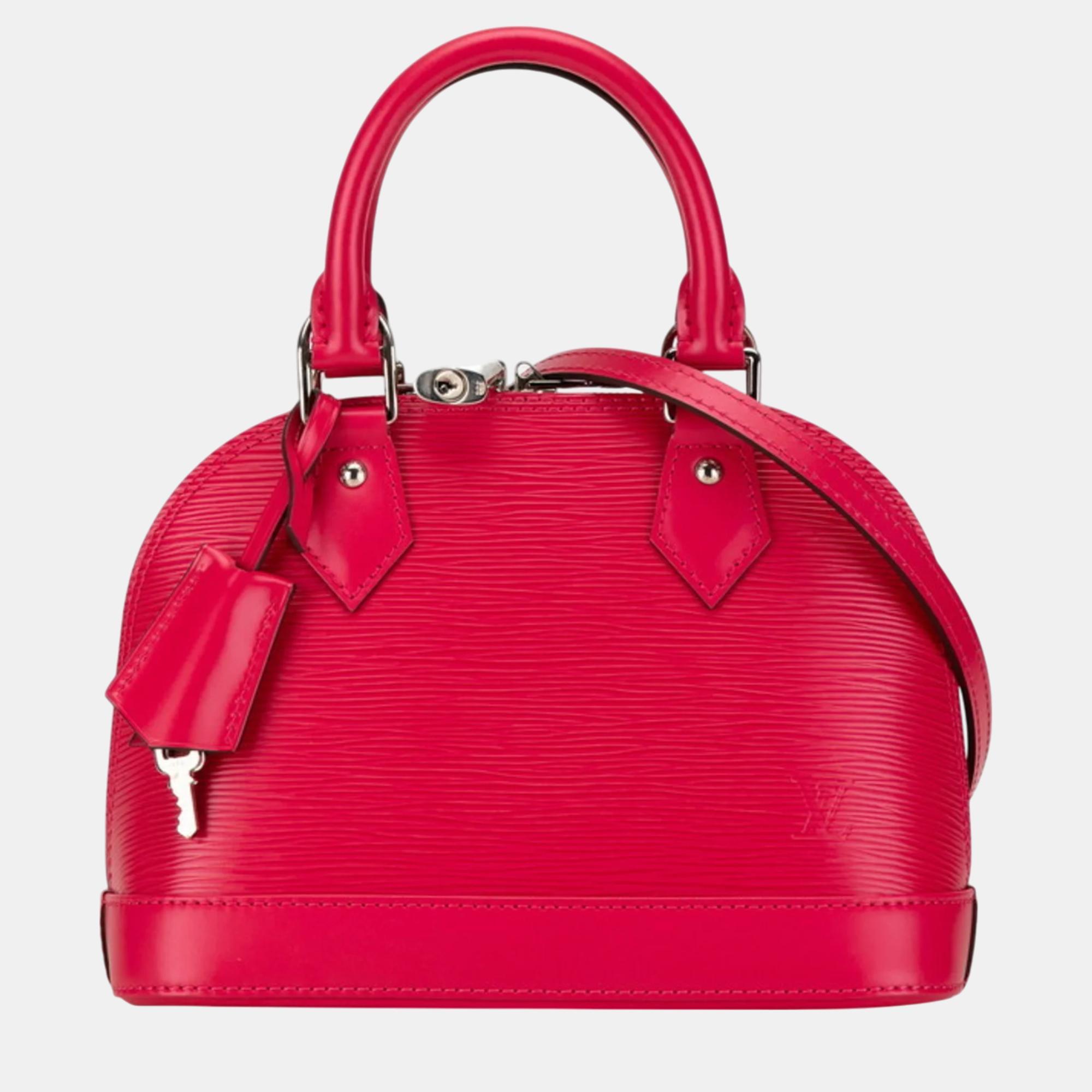 

Louis Vuitton Hot Pink Leather Epi Alma BB Handbag