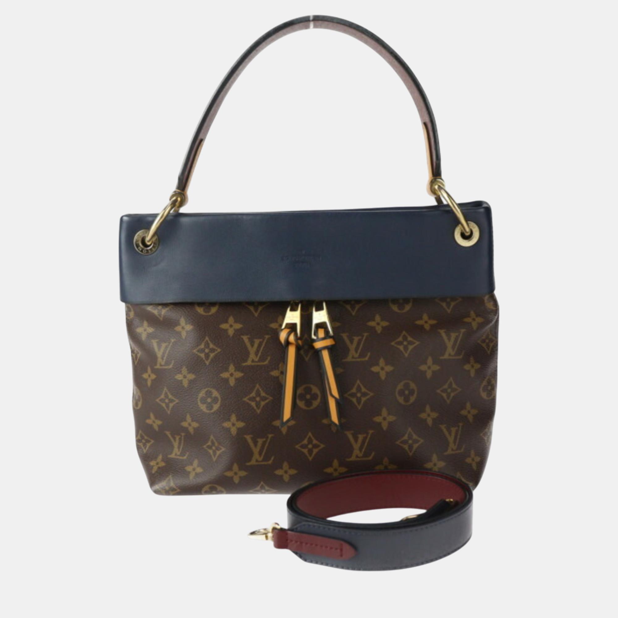 

Louis Vuitton Monogram Canvas Calf Leather Brown Marine Bordeaux Tuileries Besas Handbag