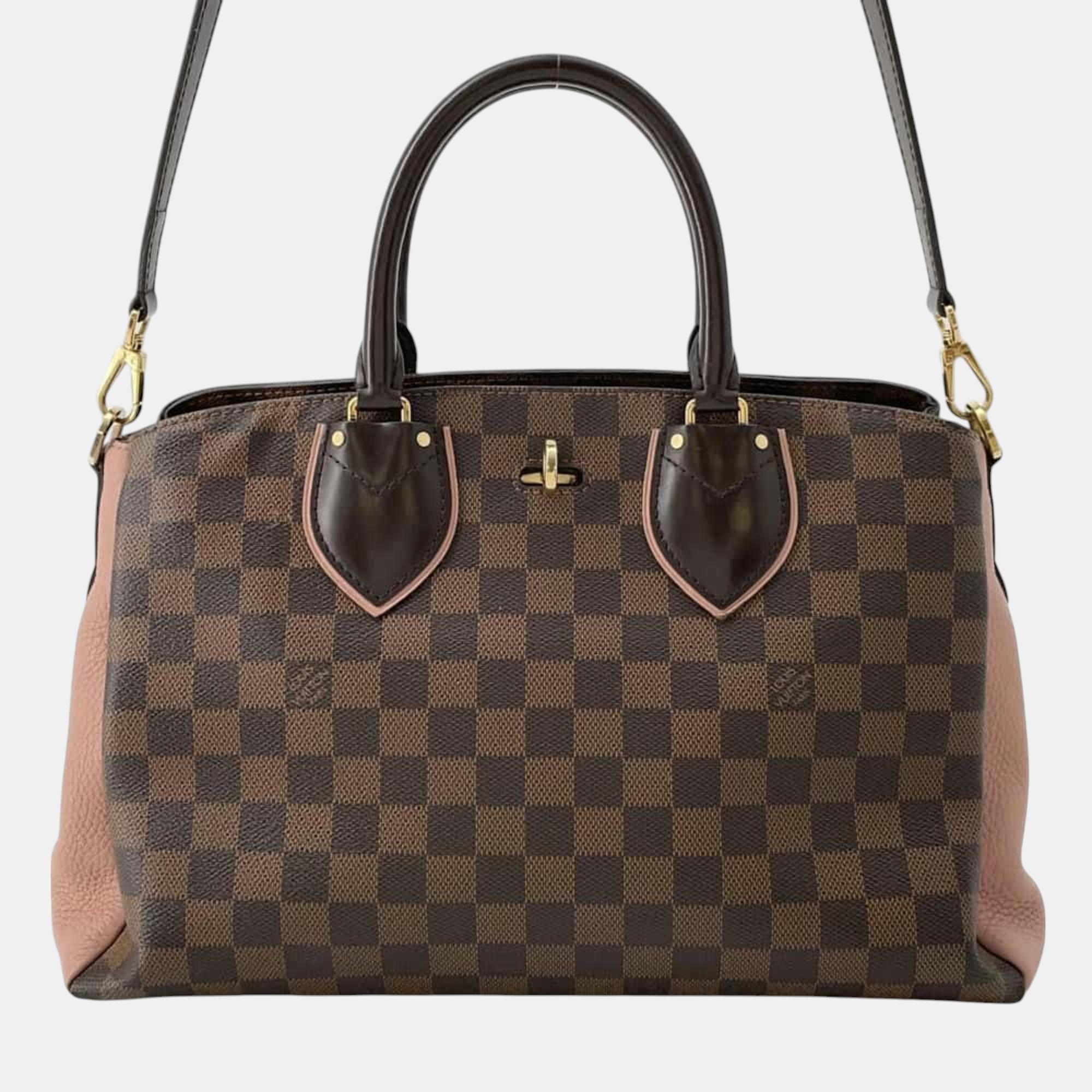 Pre-owned Louis Vuitton Damier Ebene Normandy Handbag In Brown