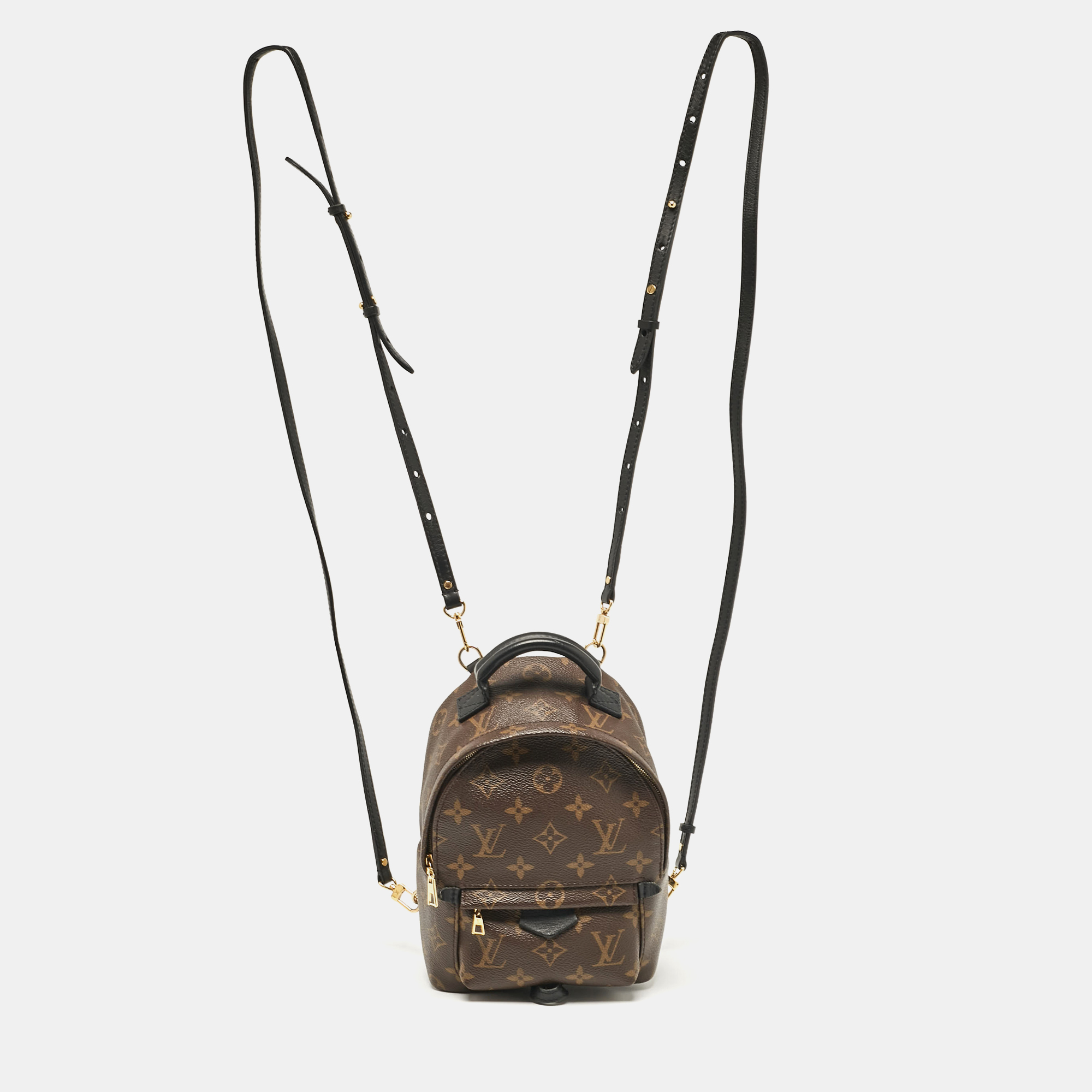 

Louis Vuitton Black Monogram Canvas Mini Palm Springs Backpack, Brown