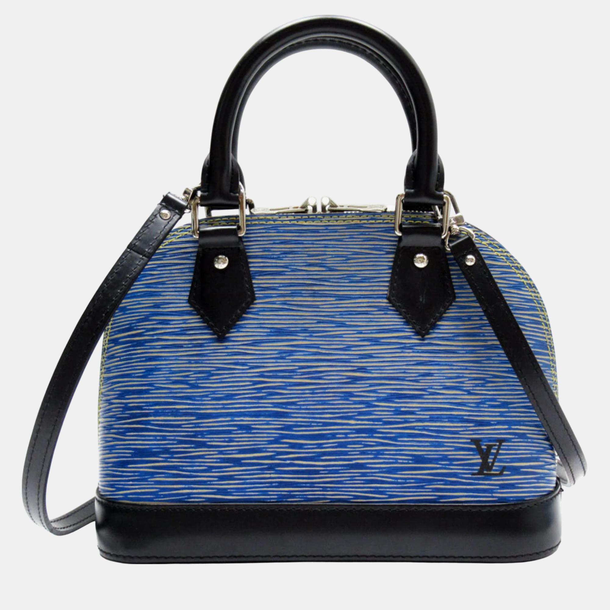 

Louis Vuitton Blue/Black Epi Leather Alma BB