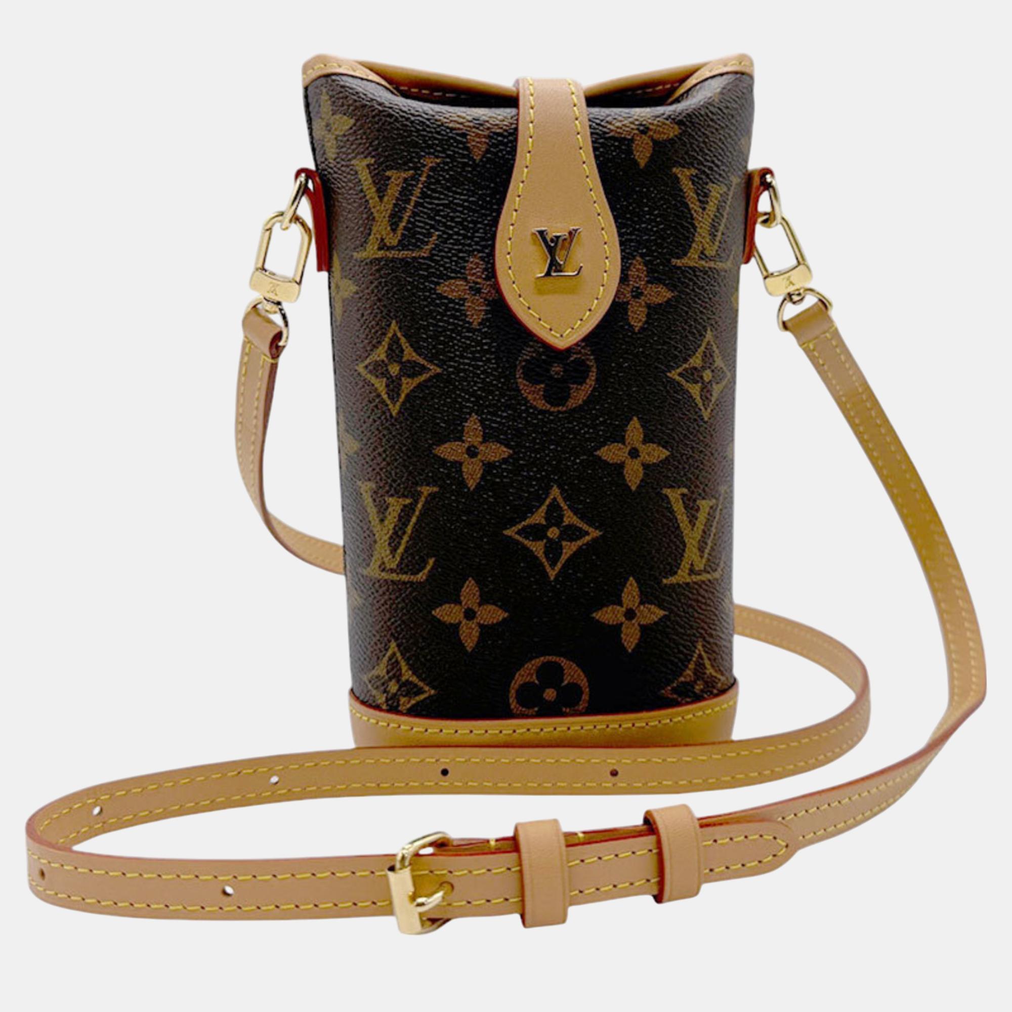 

Louis Vuitton Canvas Brown Gold Monogram Fold Me Pouch Shoulder Bag