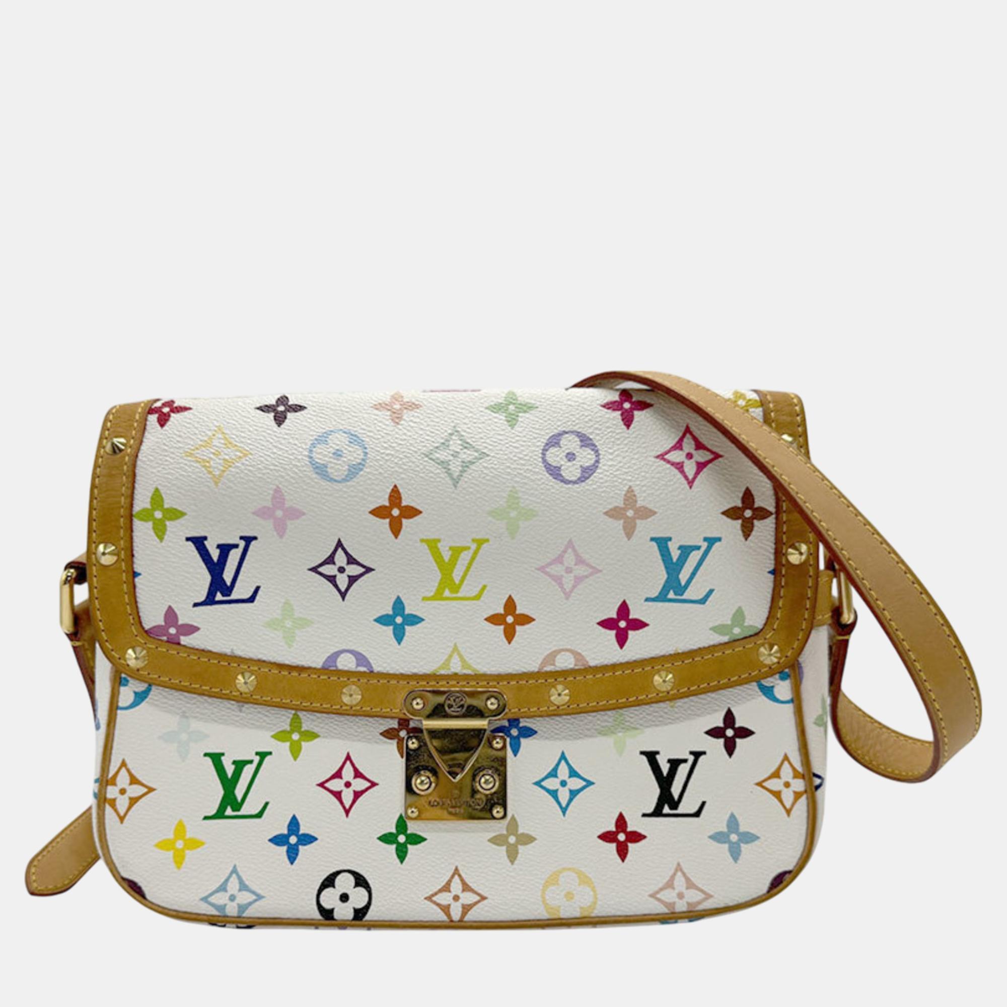 

Louis Vuitton Monogram Multicolor Sologne Blanc Gold Shoulder Bag, White