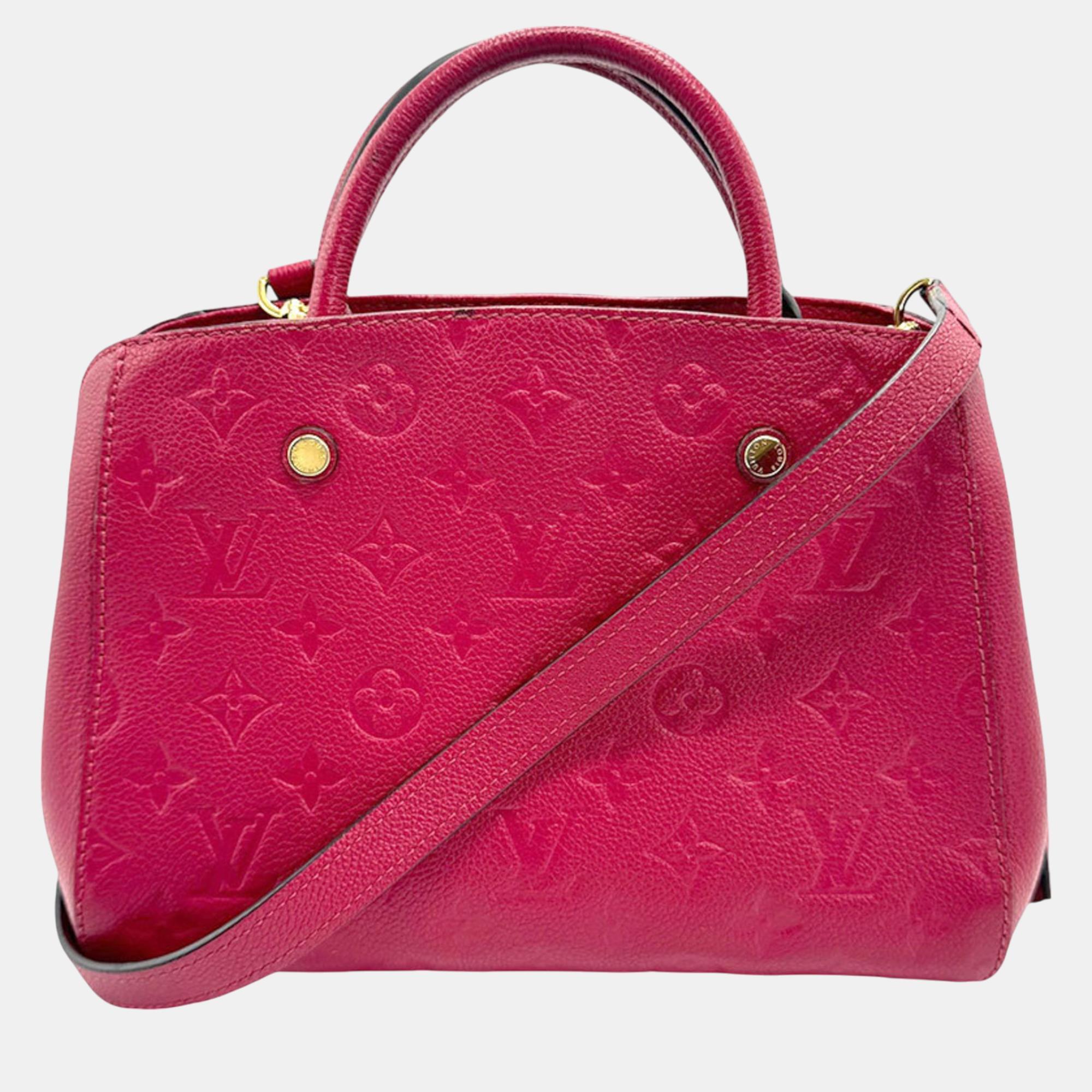 

Louis Vuitton Red Monogram Empreinte Montaigne BB Handbag