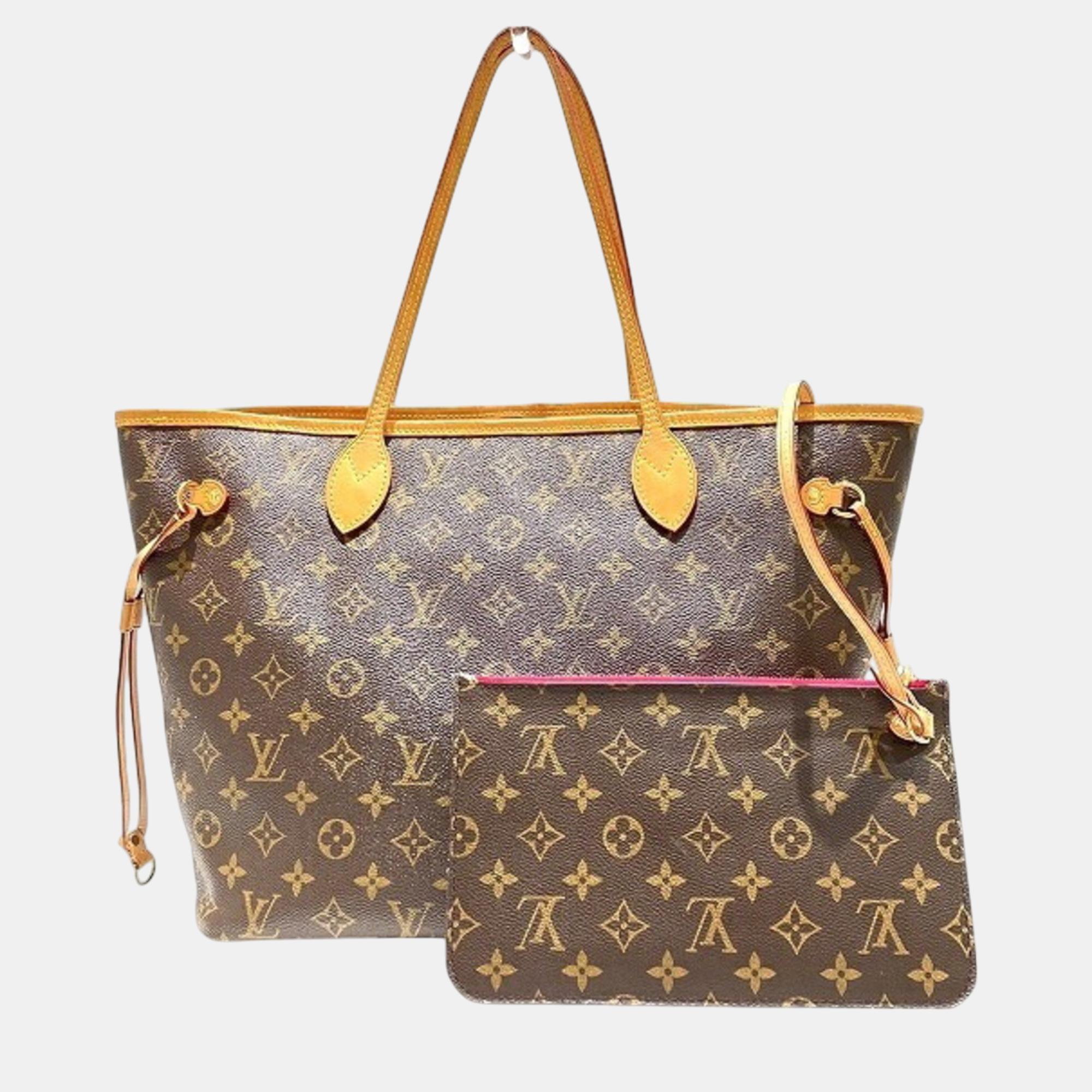 

Louis Vuitton Monogram Neverfull MM Pivoine Tote Bag, Brown