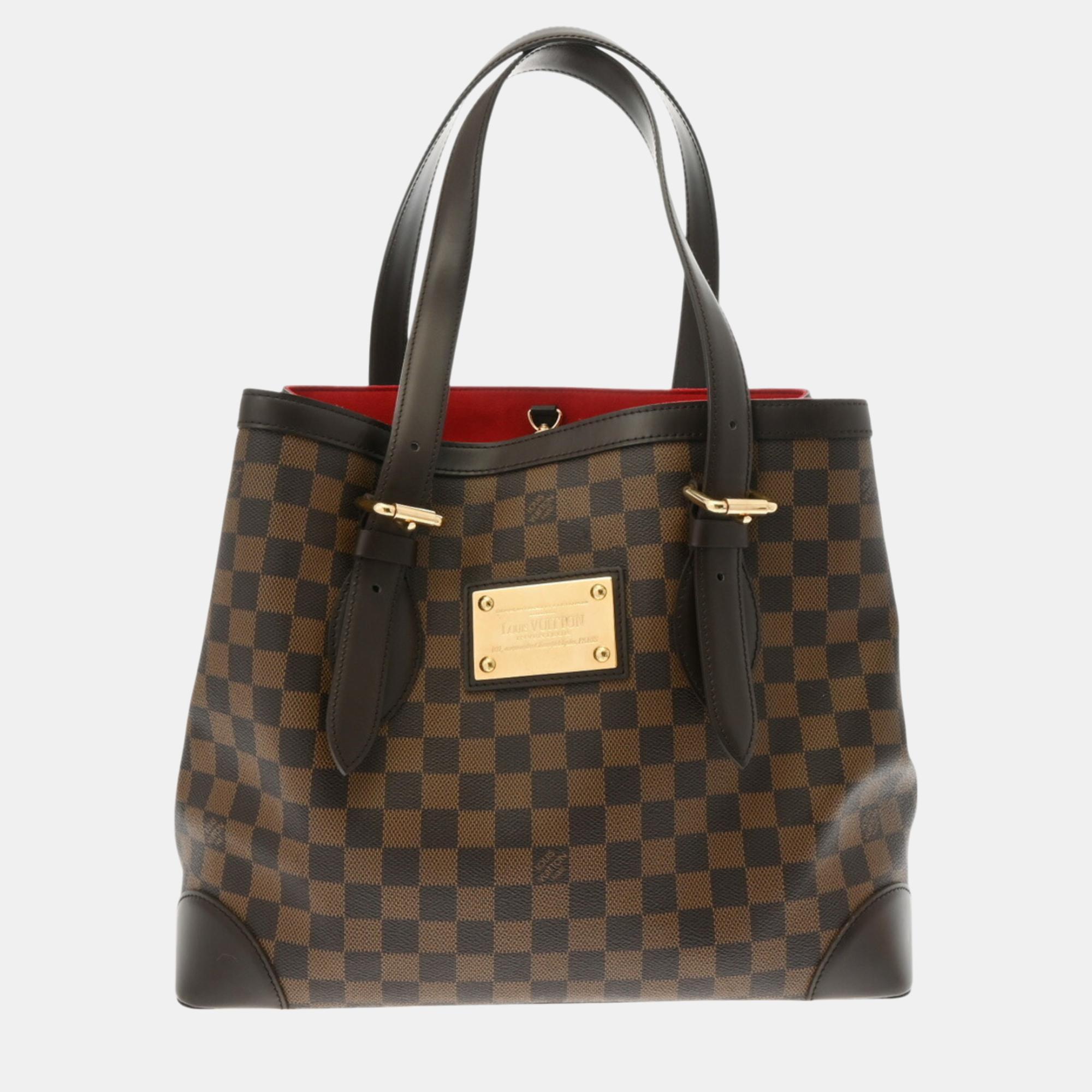 

Louis Vuitton Brown Canvas Damier Hampstead MM Handbag