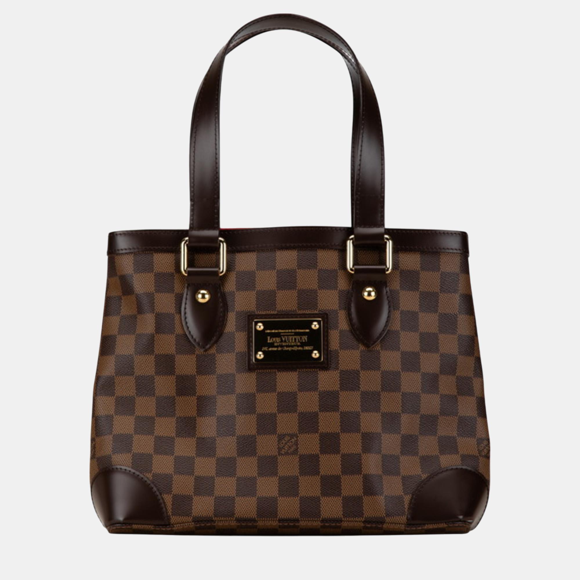 

Louis Vuitton Ebene Brown PVC Leather Damier Hampstead PM Tote Bag