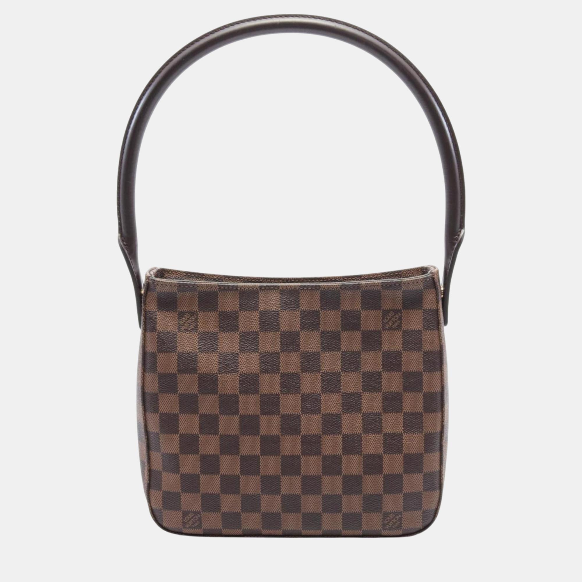 

Louis Vuitton Coated Canvas Leather Brown Looping MM Damier Ebene Shoulder Bag