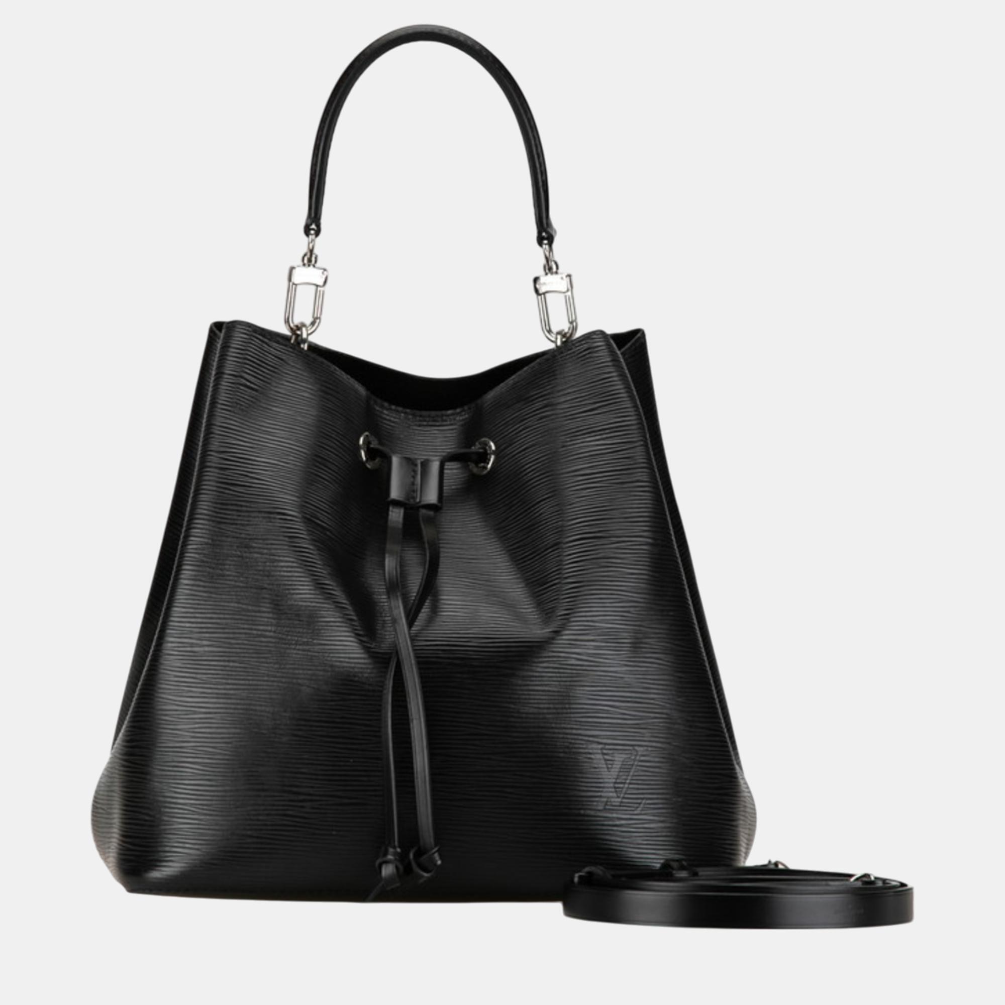 

Louis Vuitton Noir Black Leather Epi NeoNoe Handbag