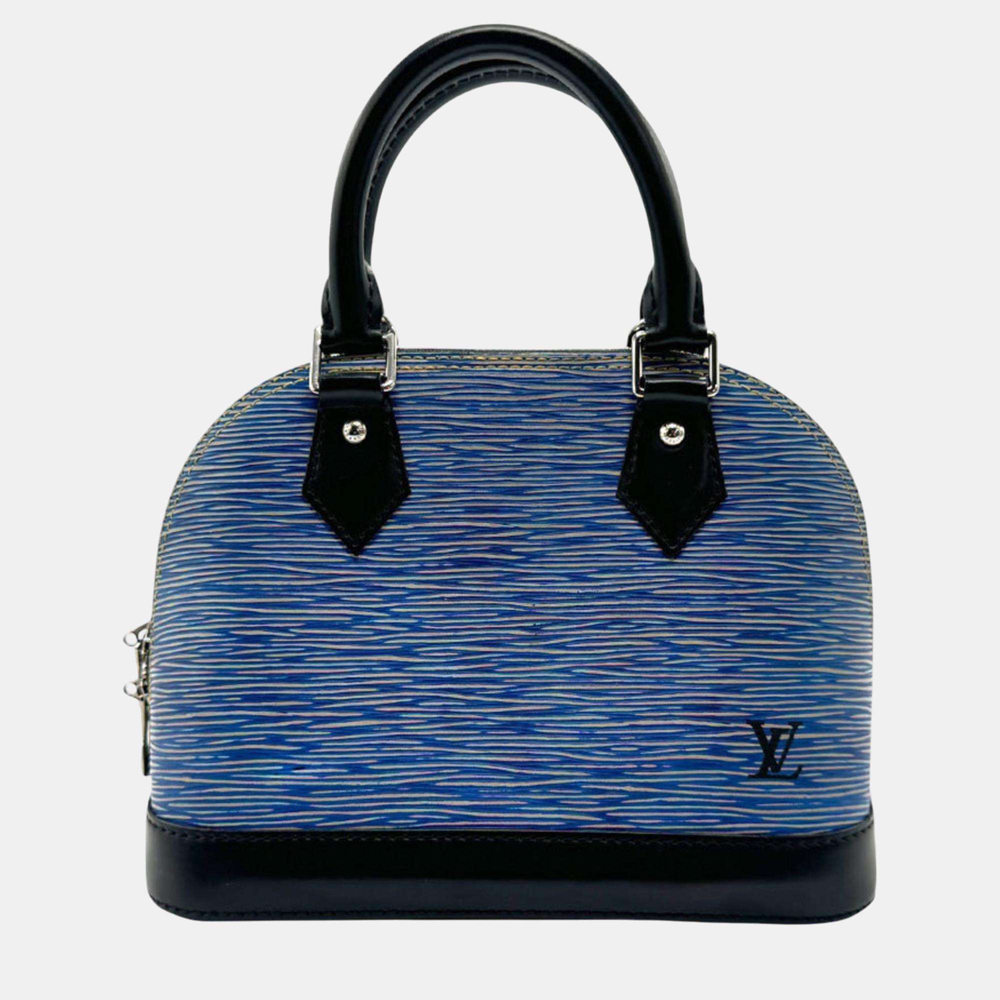 

Louis Vuitton Leather Blue Epi Denim Alma BB Handbag, Black