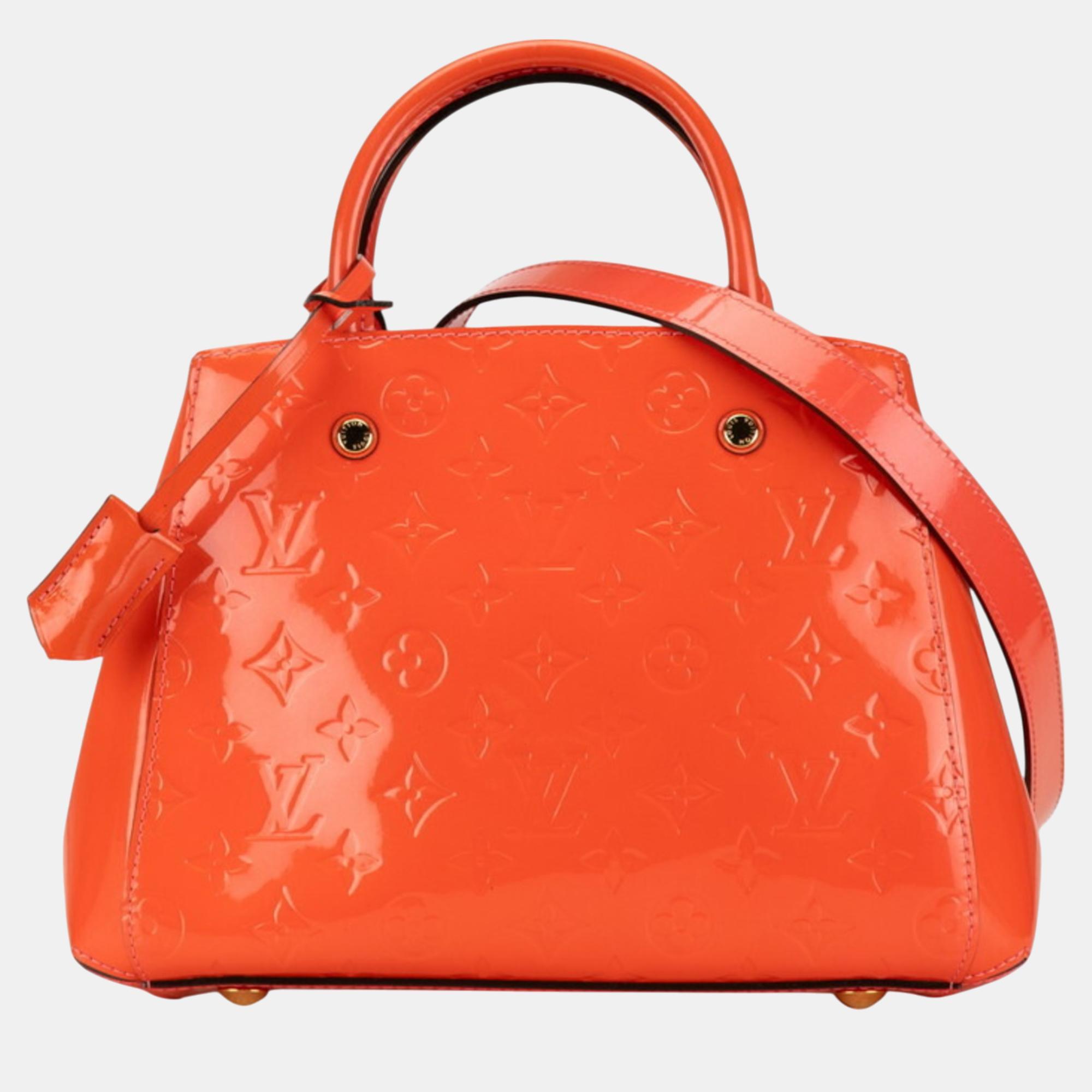 

Louis Vuitton Rose Rich Patent Leather Monogram Vernis Montaigne BB Handbag, Orange