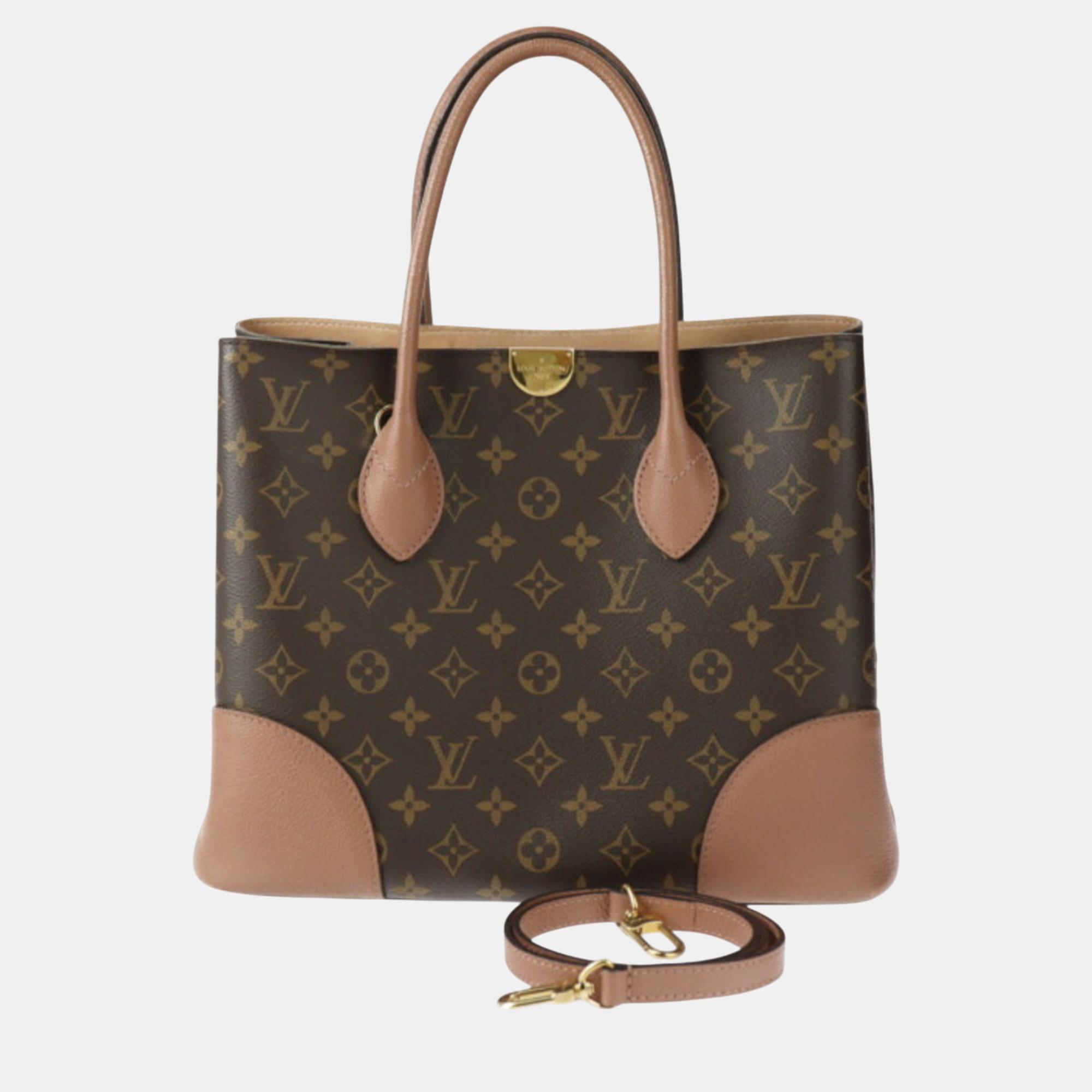 

Louis Vuitton Monogram Canvas Leather Brown Bois de Rose Flandrin Handbag