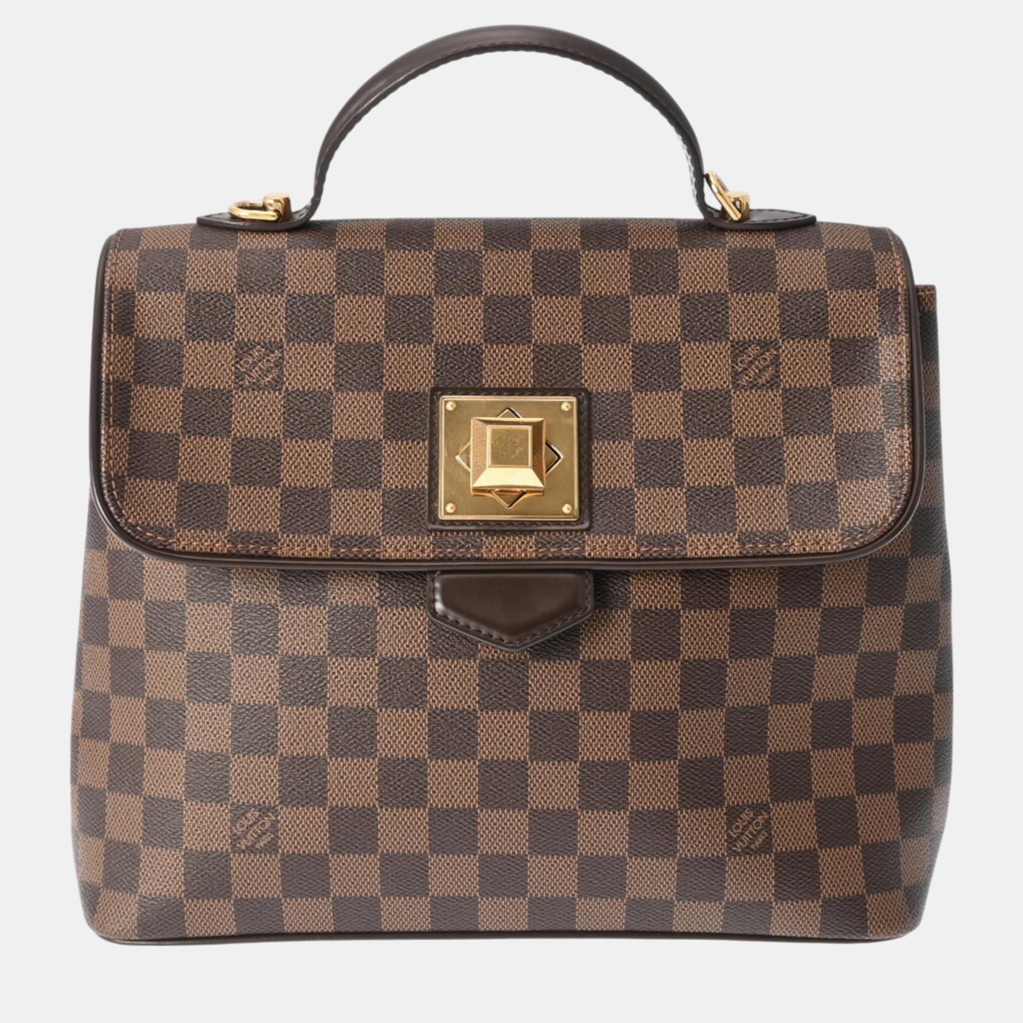 

Louis Vuitton Brown Canvas Damier Bergamo MM Handbag