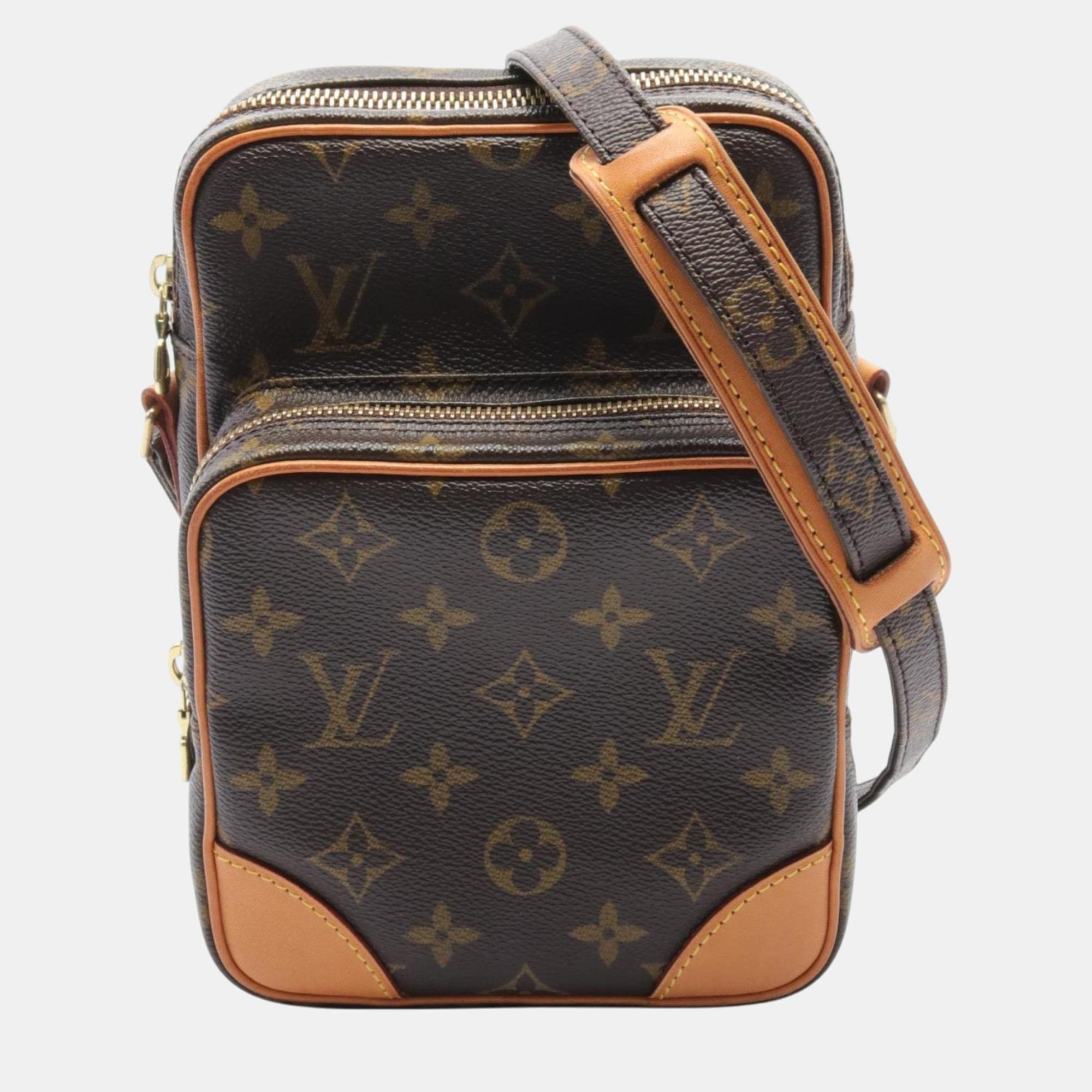 

Louis Vuitton Coated Canvas Leather Monogram Brown Amazon Shoulder Bag