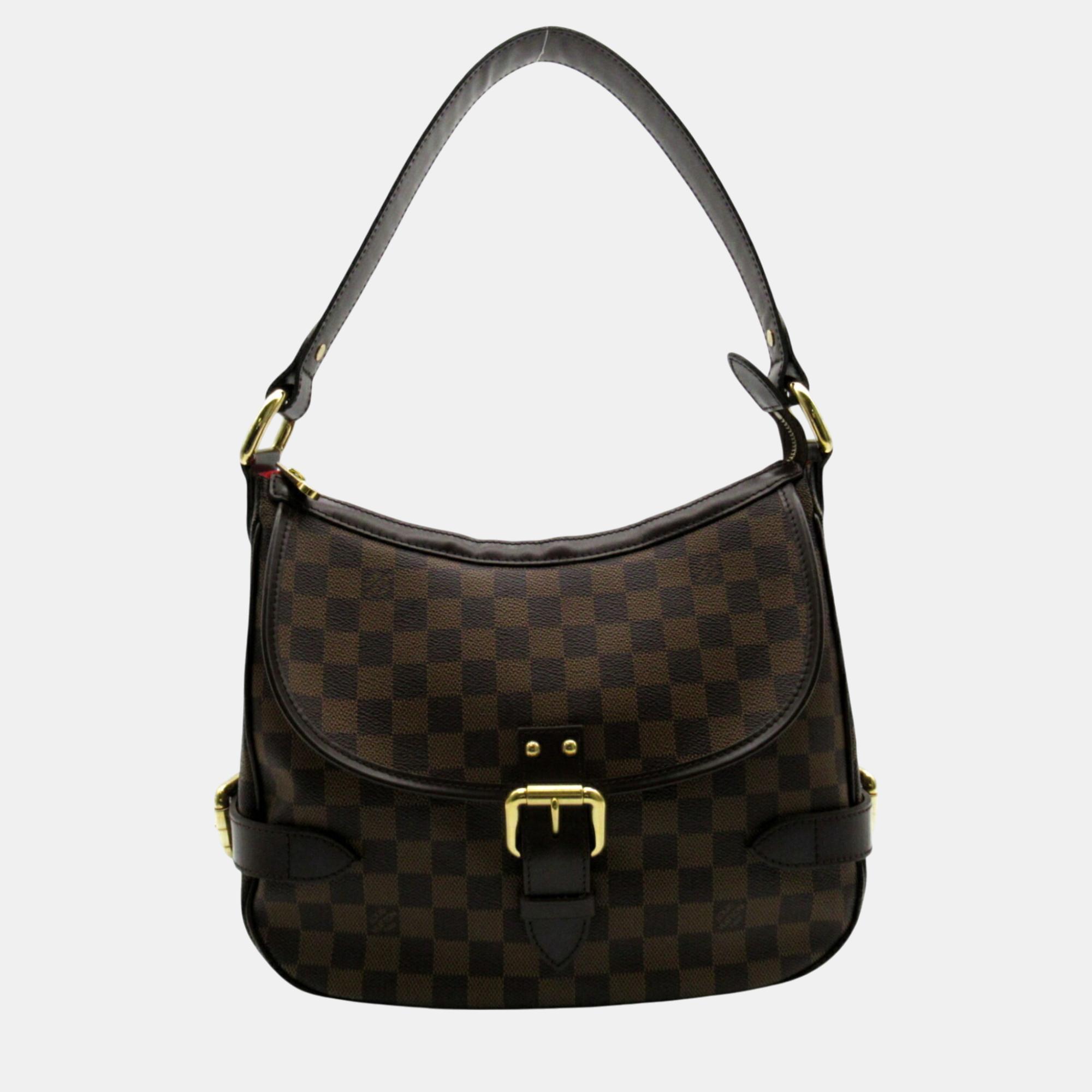 Pre-owned Louis Vuitton Coated Canvas Damier Brown Highbury Shoulder Bag