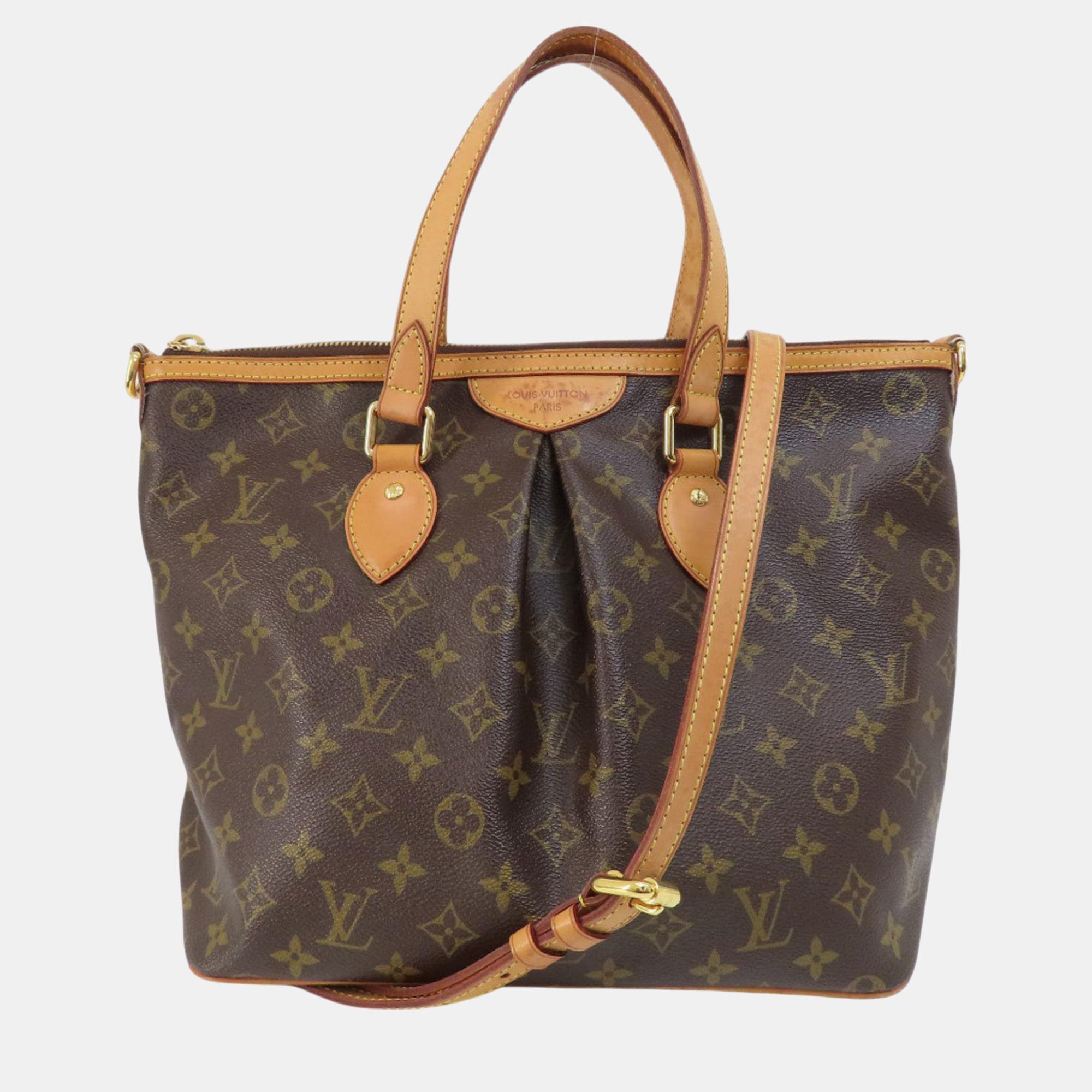 

Louis Vuitton Canvas Palermo PM Monogram Tote Bag, Brown