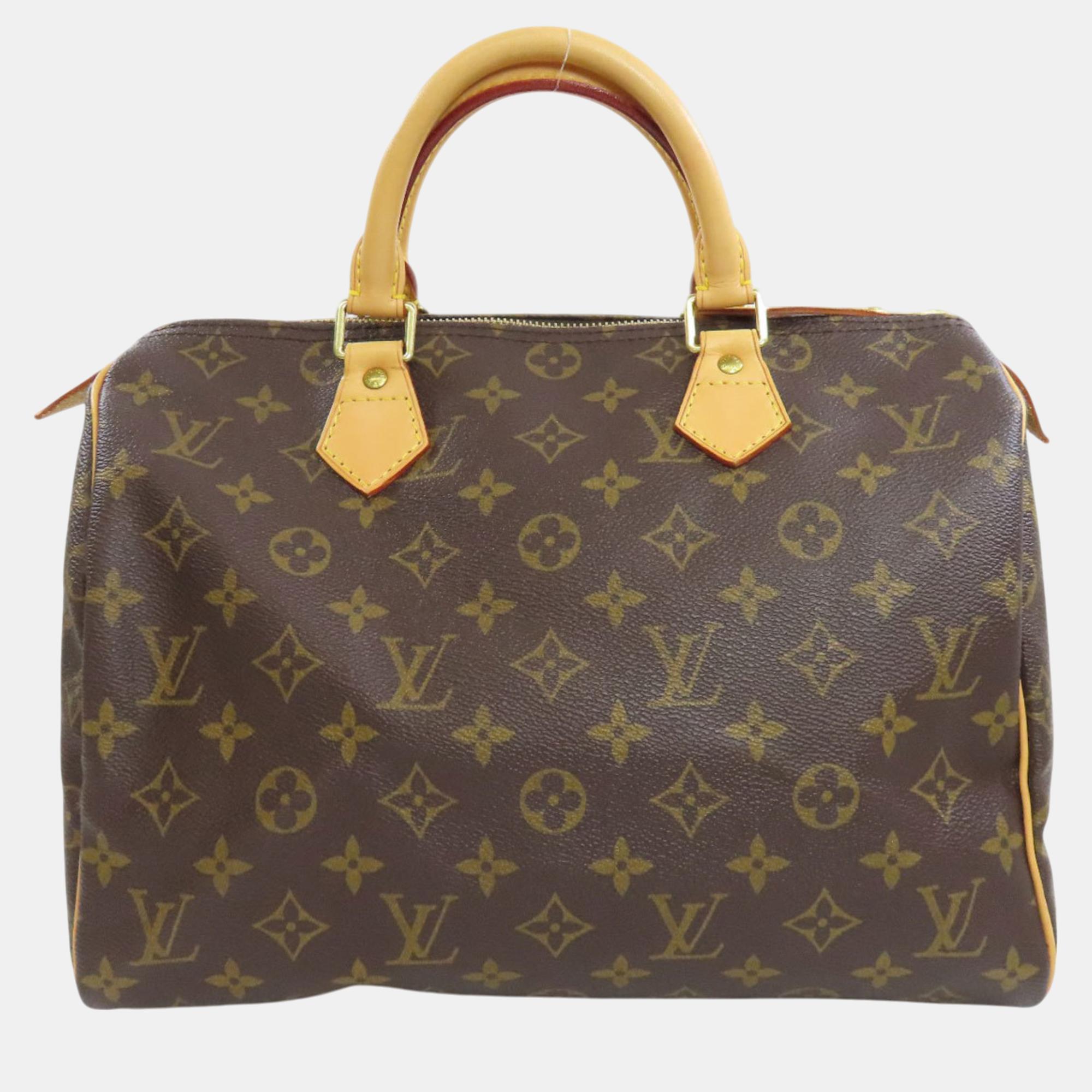 

Louis Vuitton Monogram Canvas Speedy 30 Boston Bag, Brown