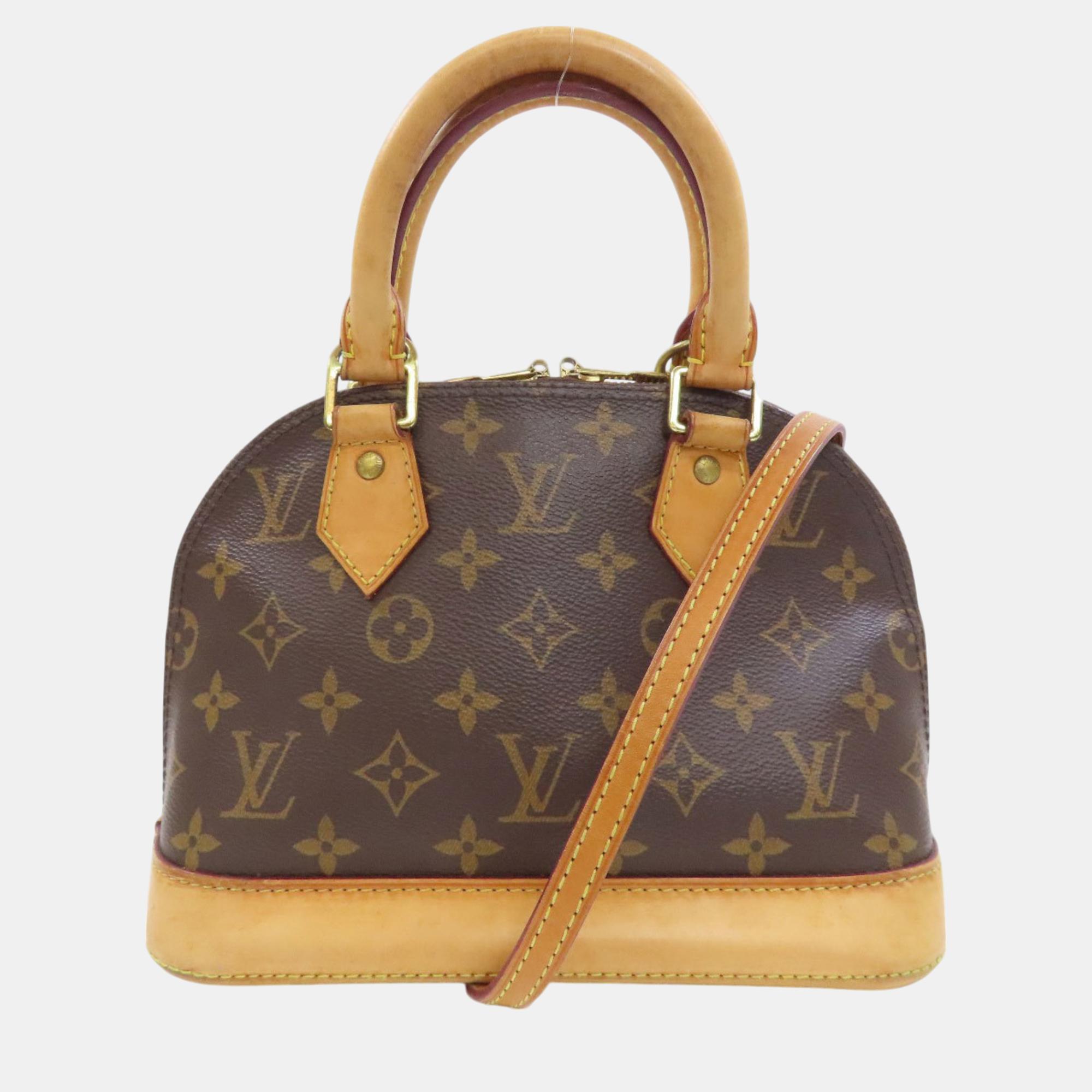 

Louis Vuitton Monogram Canvas Alma BB Handbag, Brown