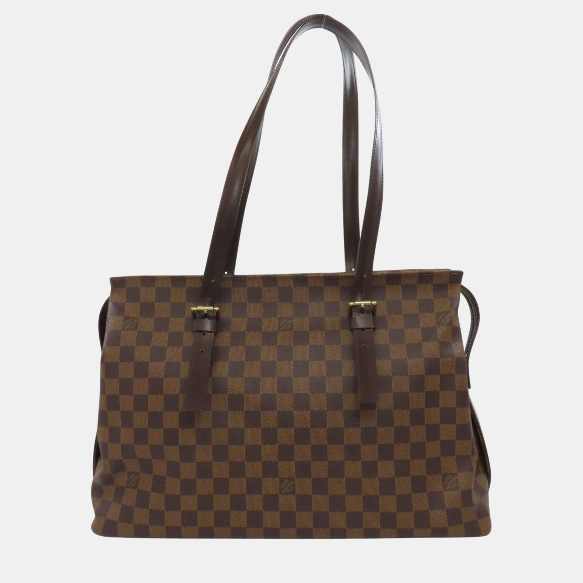 Pre-owned Louis Vuitton Damier Canvas Chelsea Tote Bag In Brown