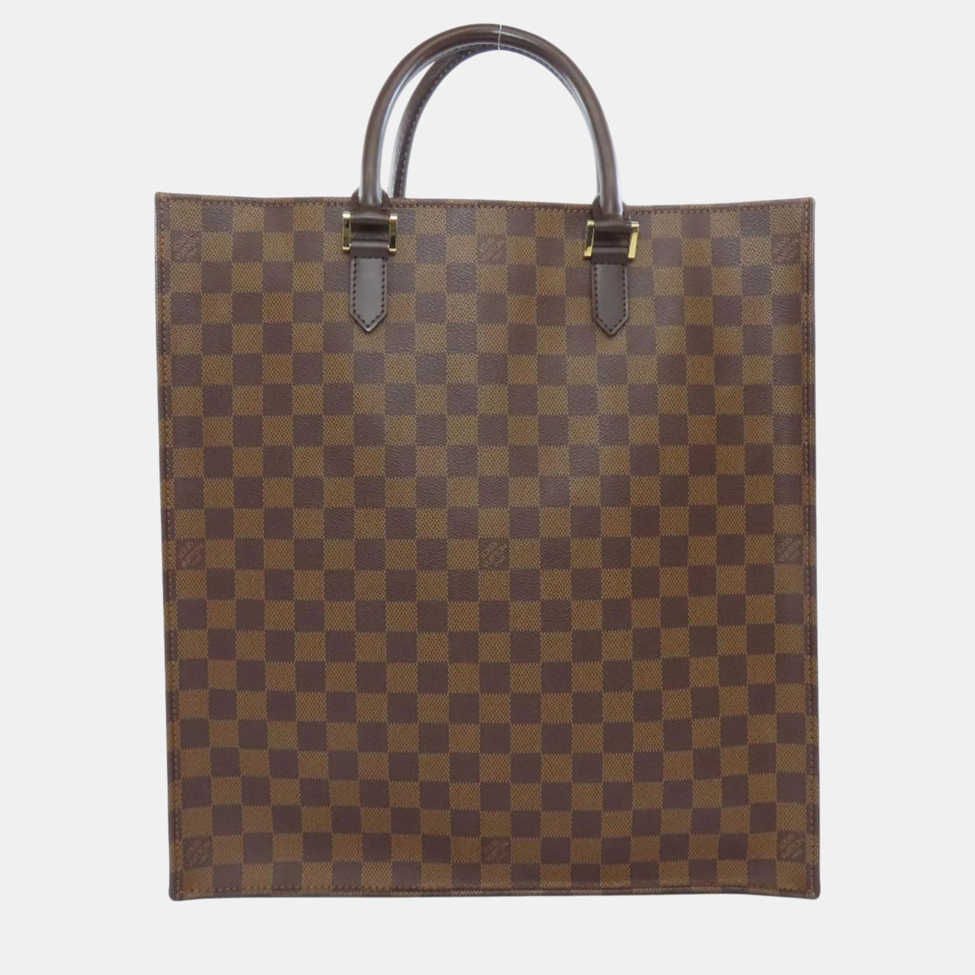 

Louis Vuitton Damier Canvas Sac Plat Handbag, Brown