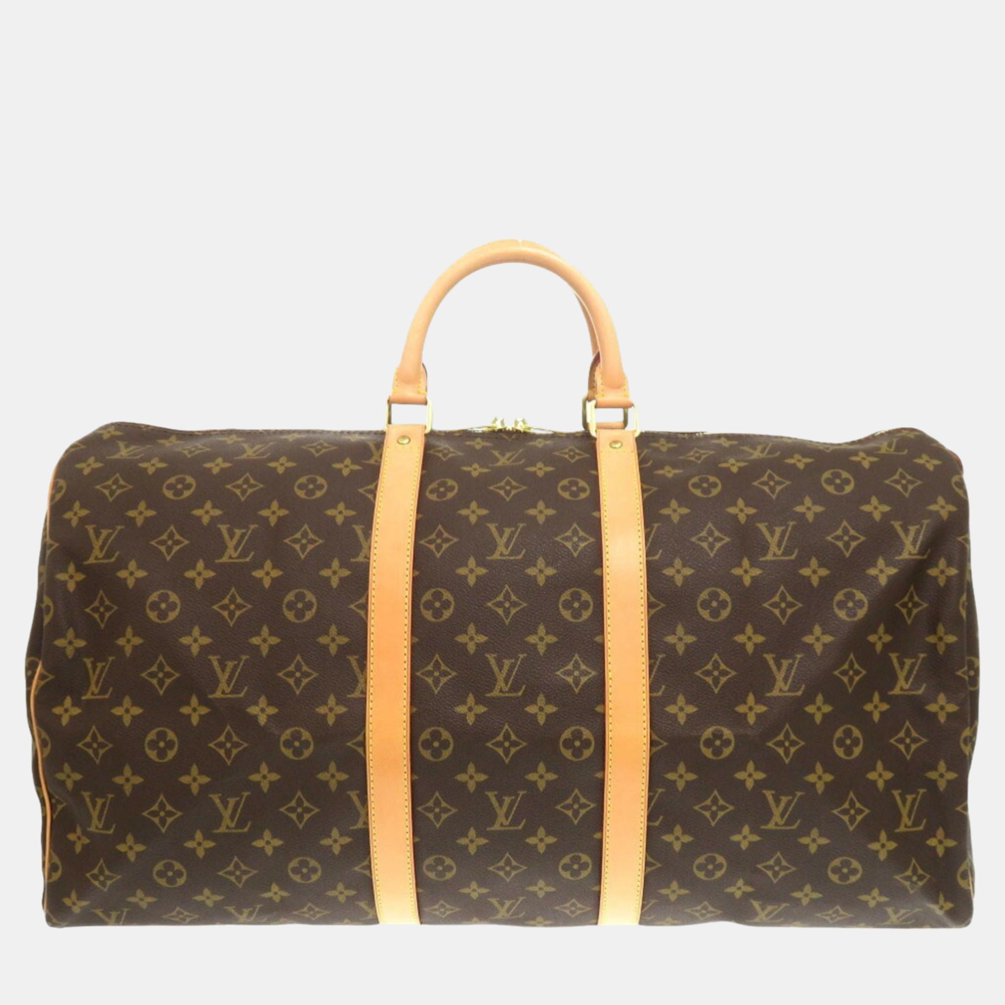 

Louis Vuitton Keepall 55 Monogram Boston Bag, Brown