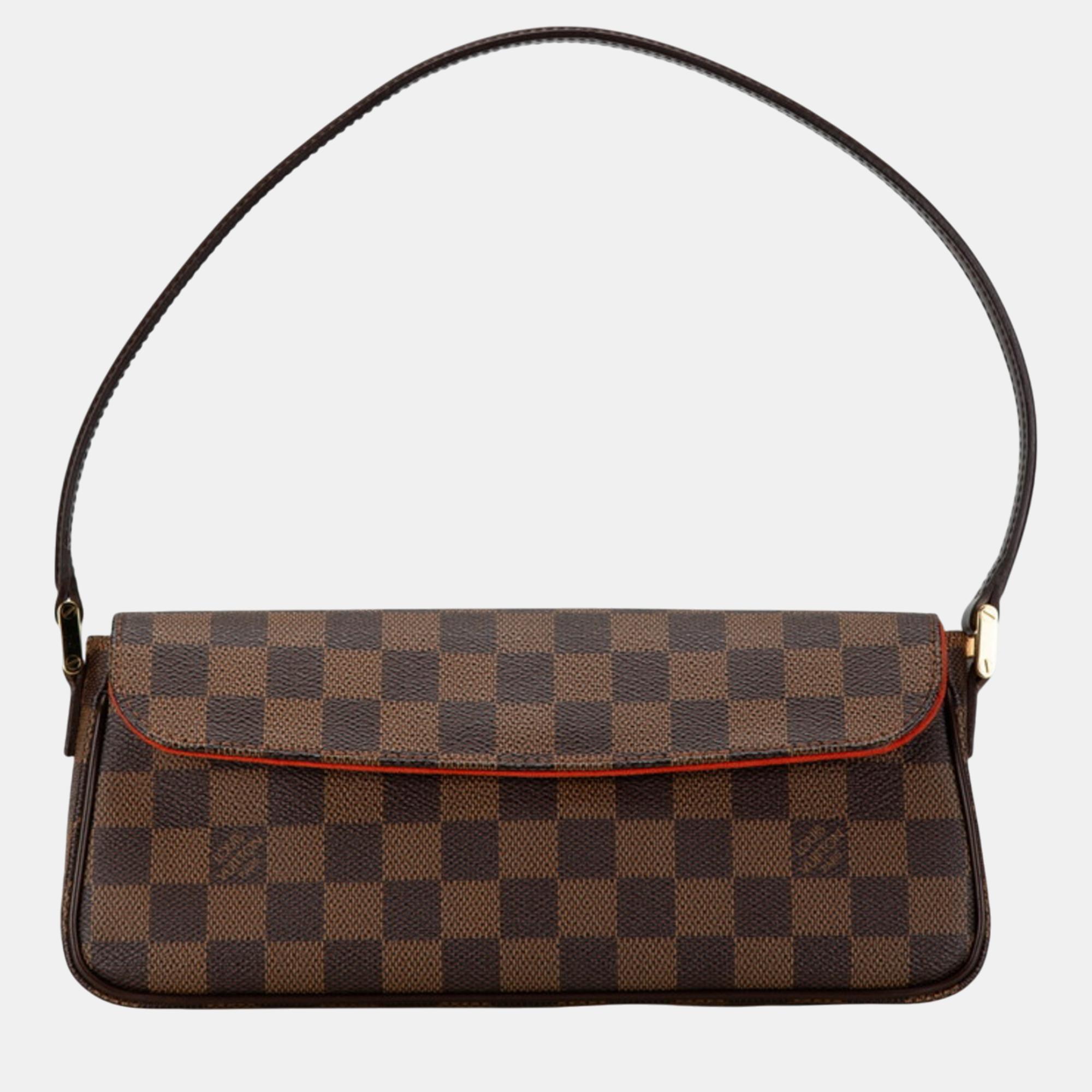 Pre-owned Louis Vuitton Brown Pvc Leather Damier Recoleta Shoulder Bag