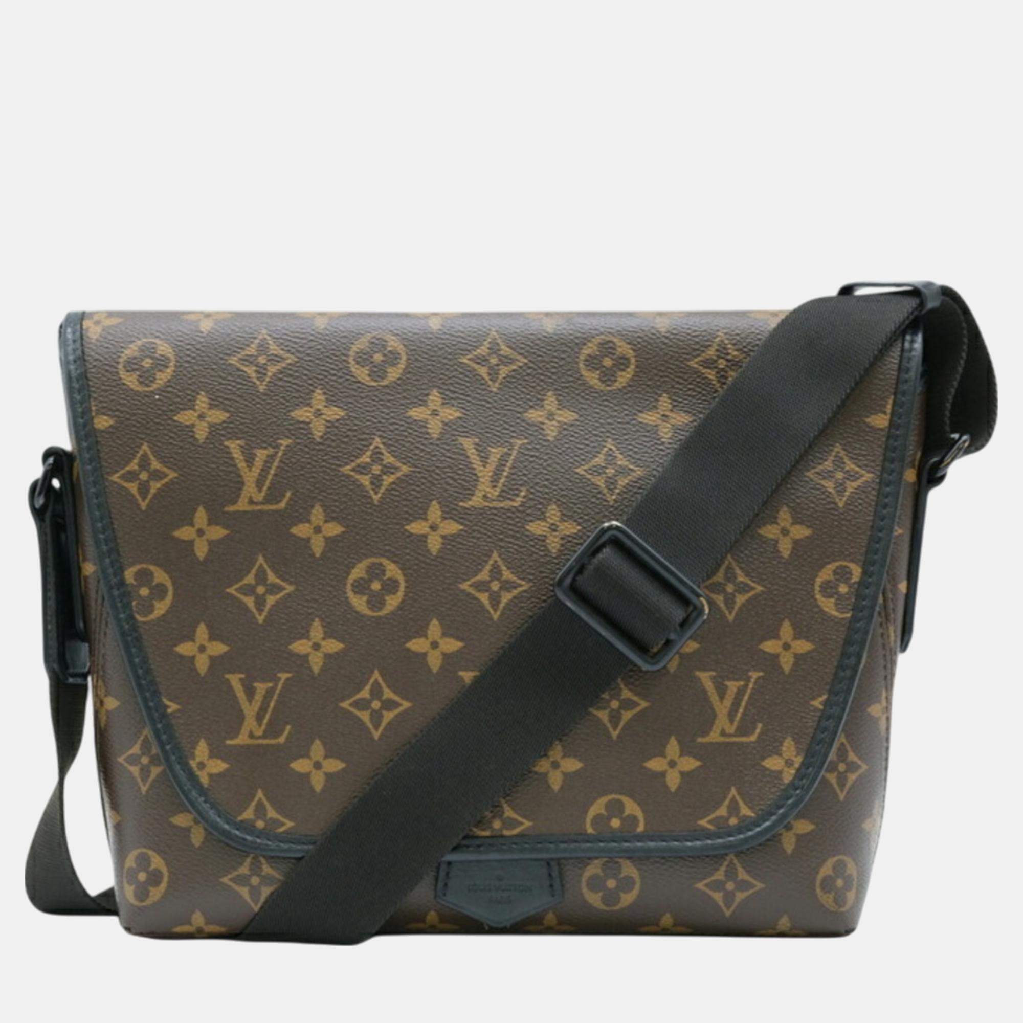 Pre-owned Louis Vuitton Monogram Macassar Magnetic Shoulder Bag In Brown