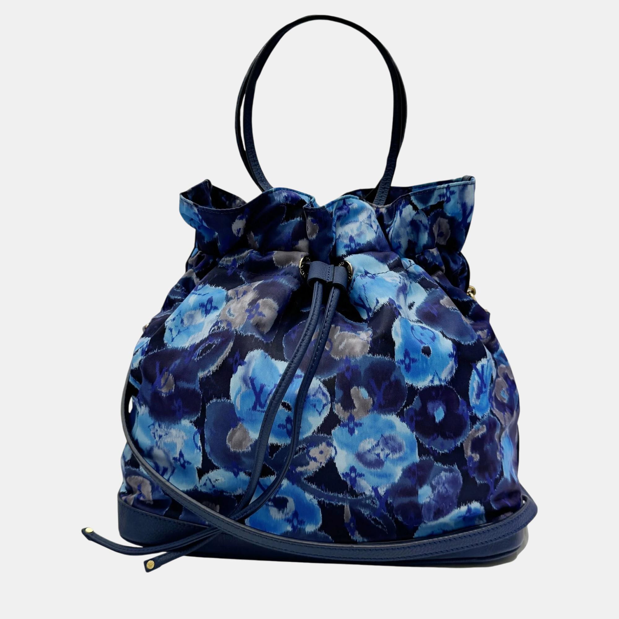 

Louis Vuitton Grand Blue Noefull MM Monogram Ikat Flower Tote Bag