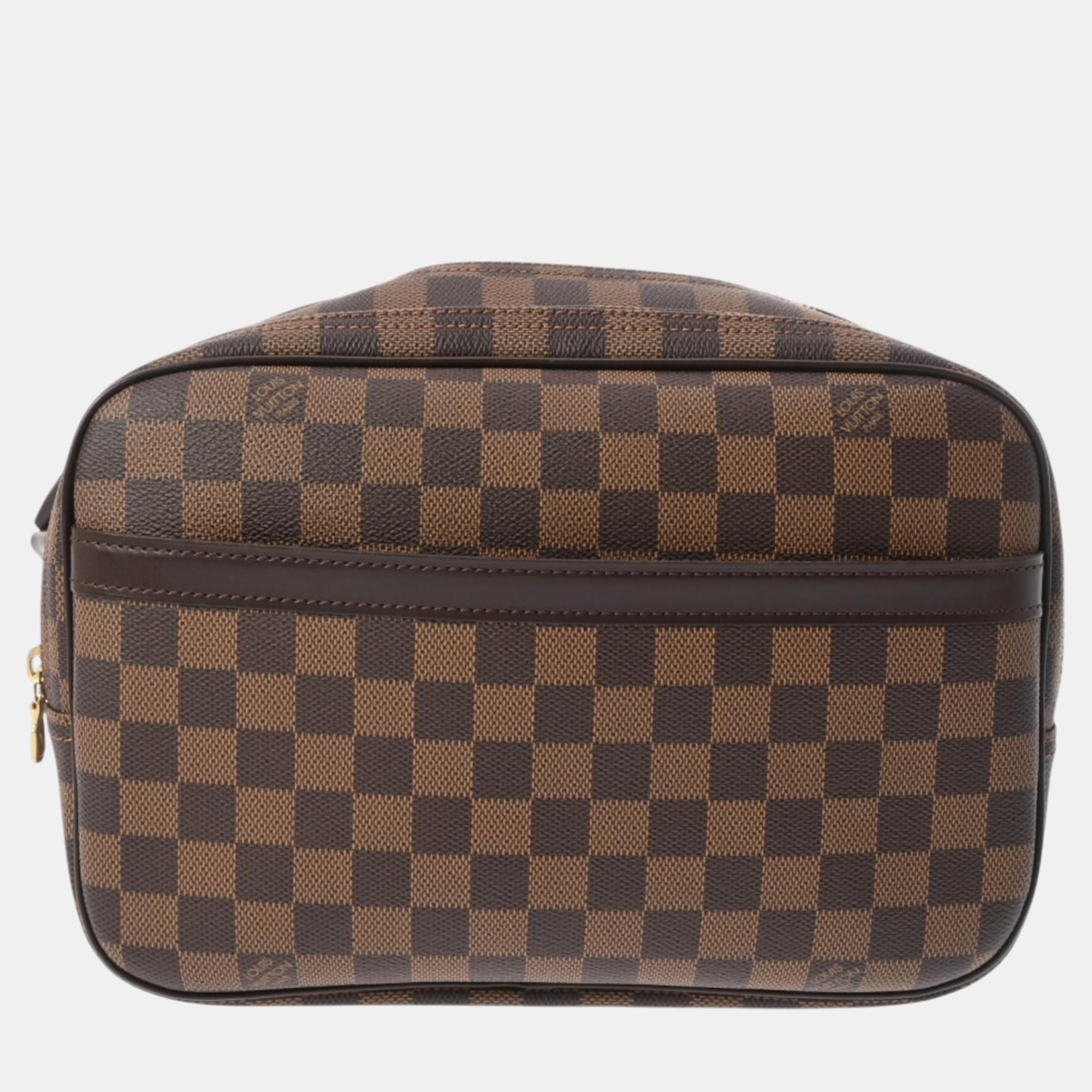 

Louis Vuitton Brown Canvas Damier Reporter PM Shoulder Bag