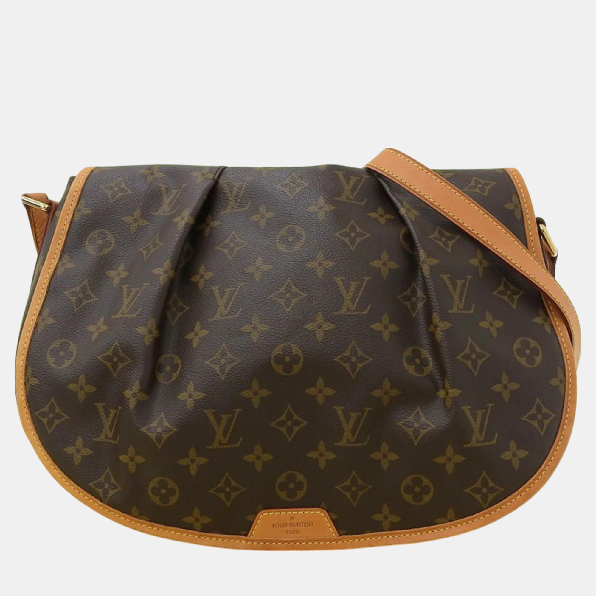 Pre-owned Louis Vuitton Monogram Menilmontane Mm Shoulder Bag In Brown