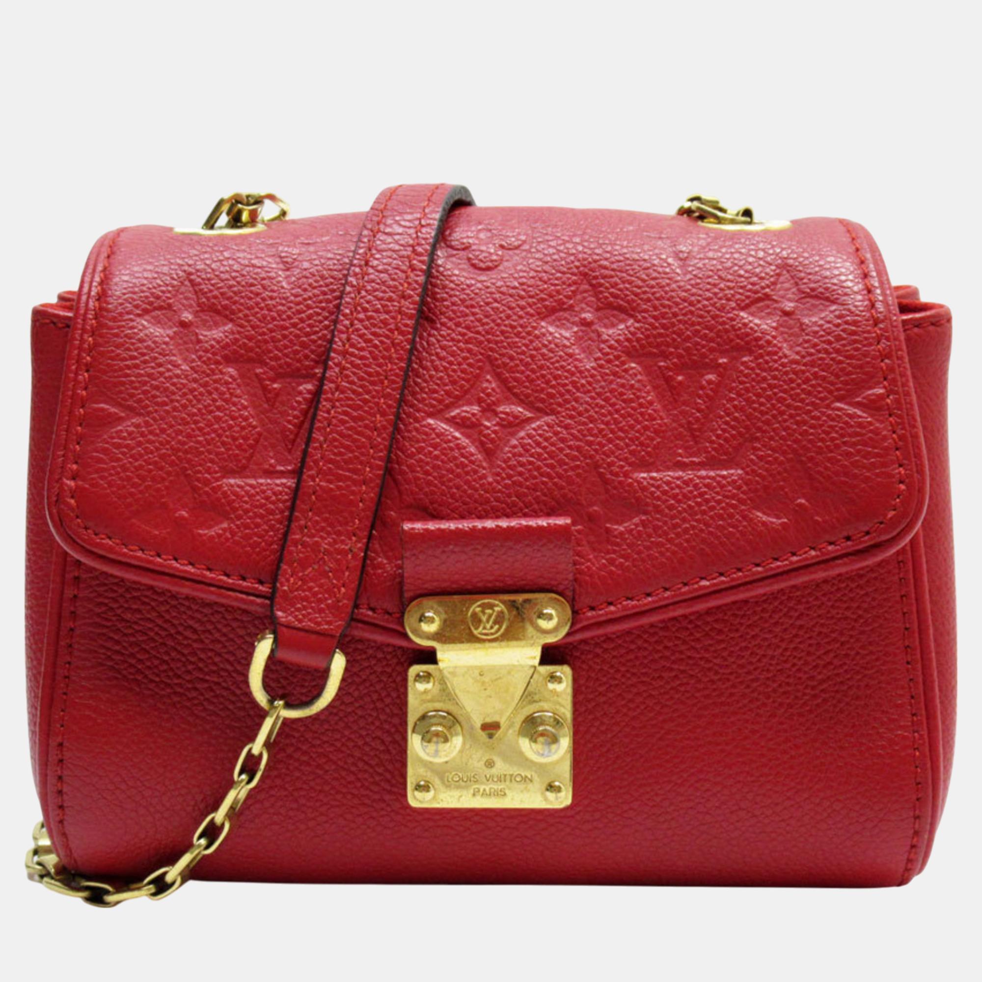 

Louis Vuitton Dark Red Gold Monogram Empreinte Saint Germain BB Shoulder Bag