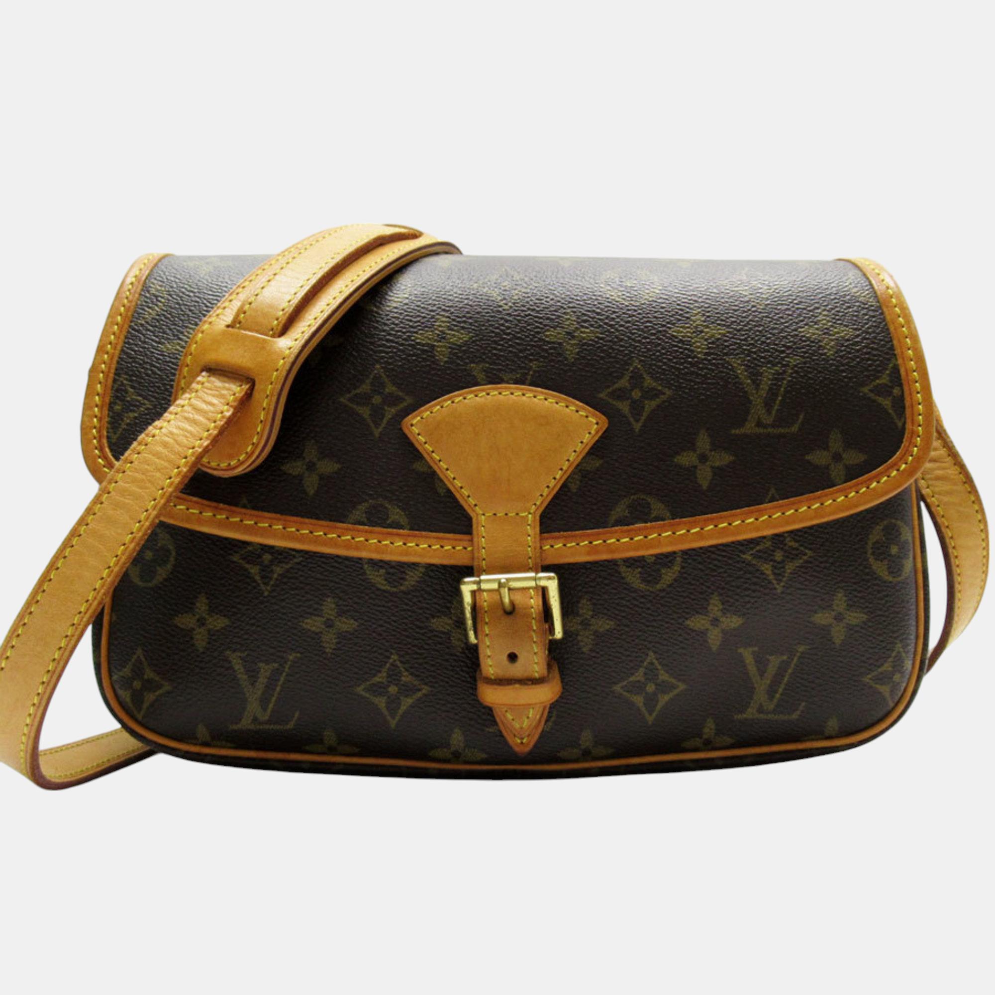 Pre-owned Louis Vuitton Canvas Brown Gold Monogram Sologne Shoulder Bag