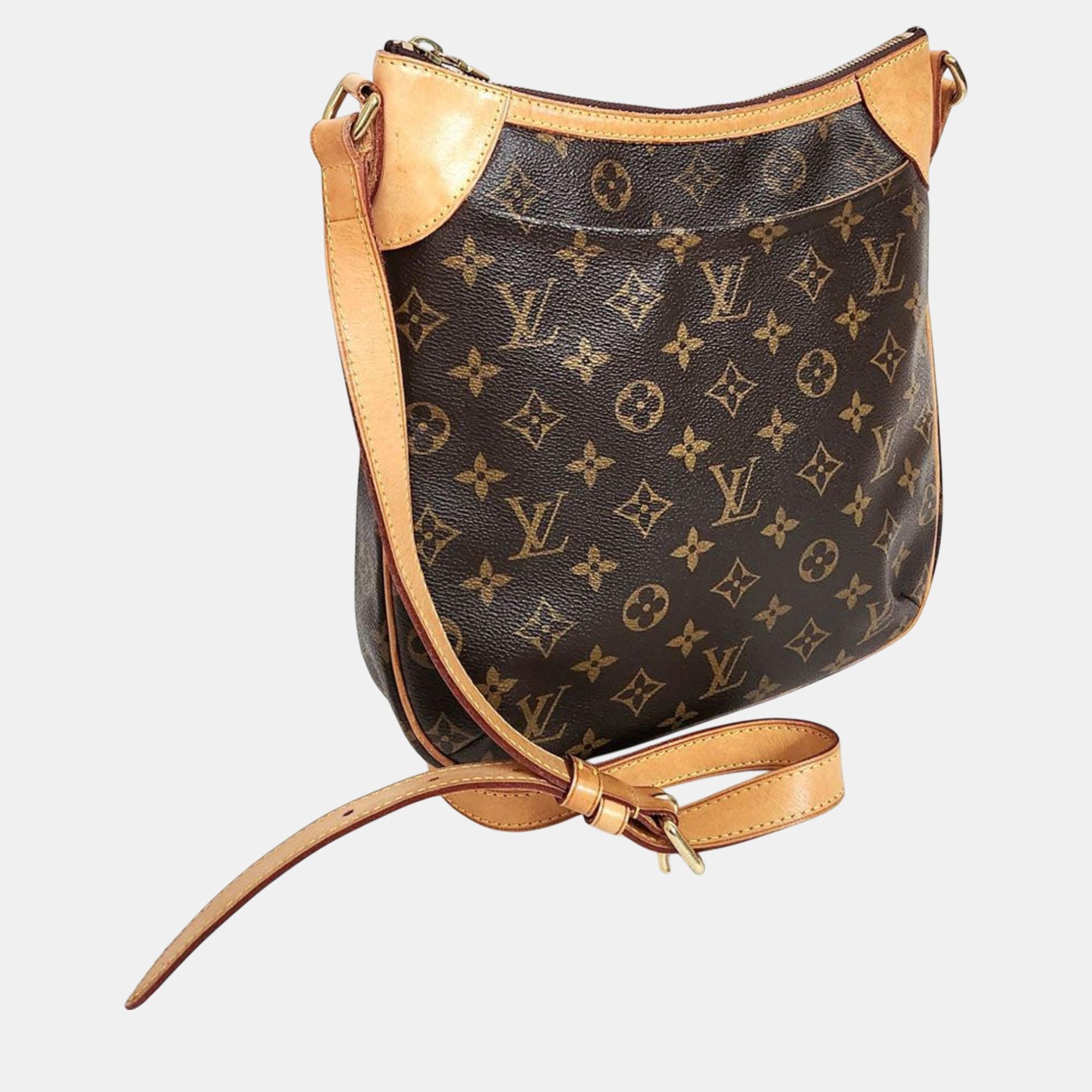 Pre-owned Louis Vuitton Brown Monogram Odeon Pm Shoulder Bag