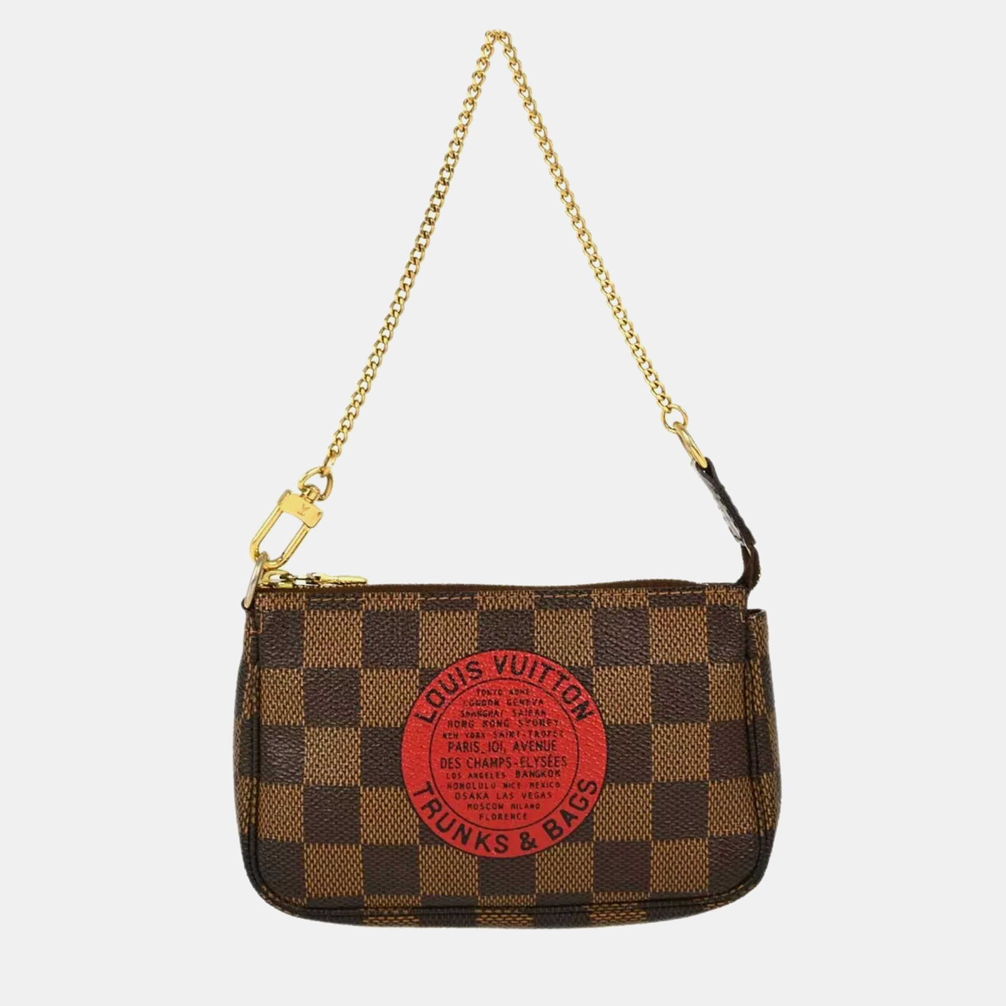 

Louis Vuitton Damier T&B Mini Pochette Accessoires Handbag, Brown