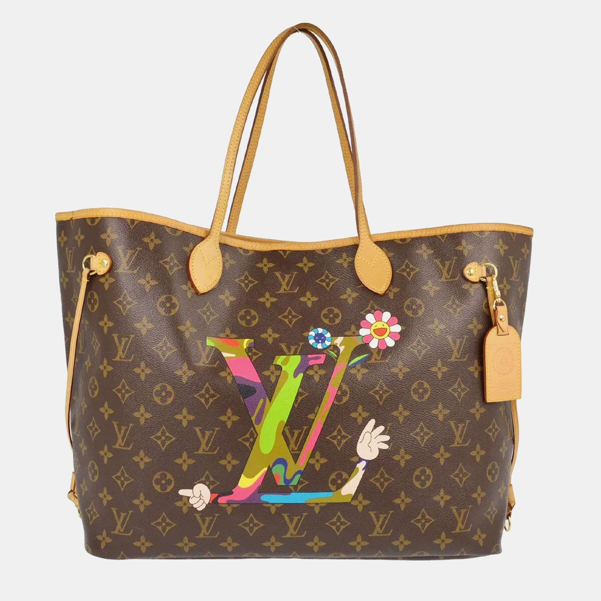 

Louis Vuitton Monogram Takashi Murakami Neverfull GM Tote Bag, Brown