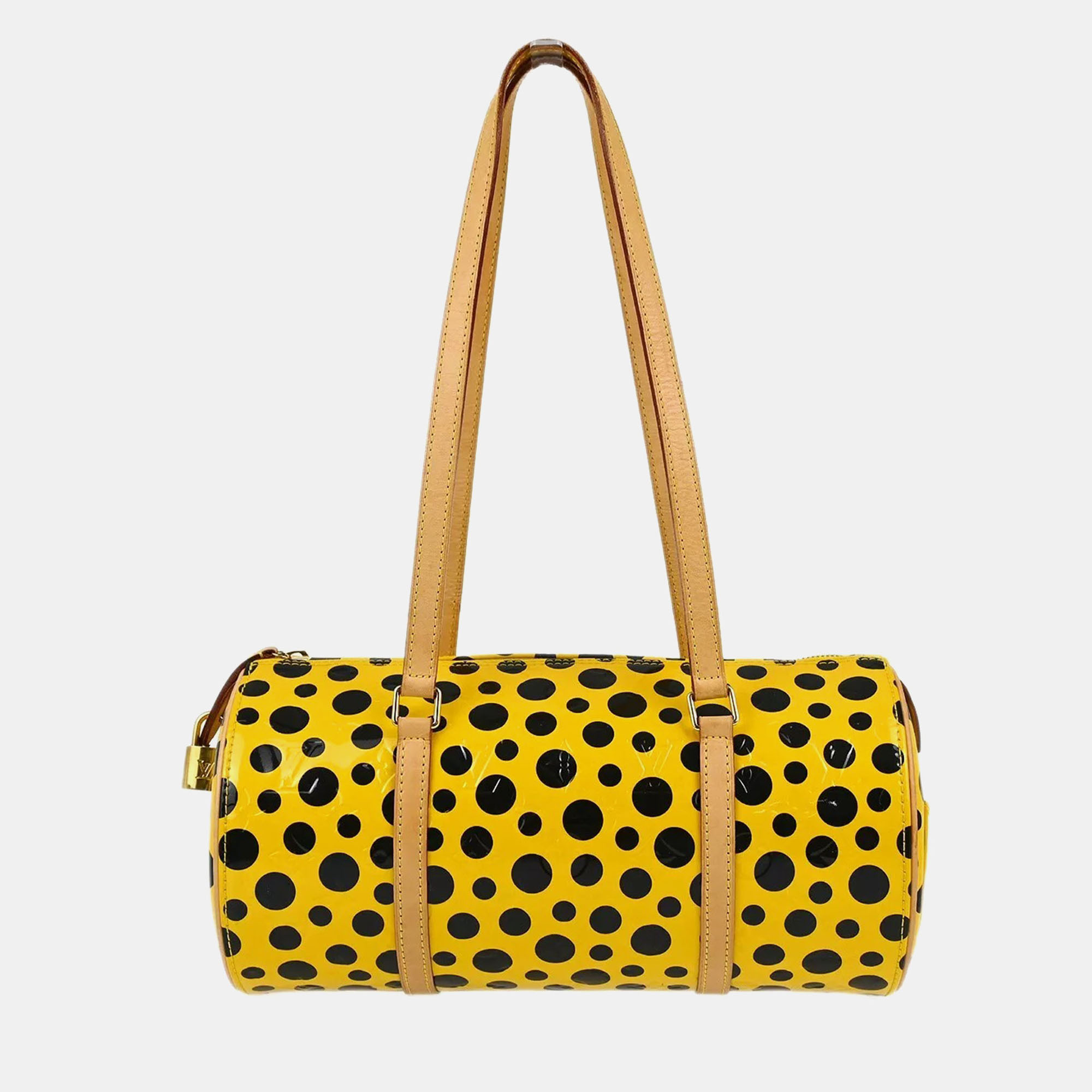 

Louis Vuitton Yellow Vernis Dot Infinity Papillon Handbag