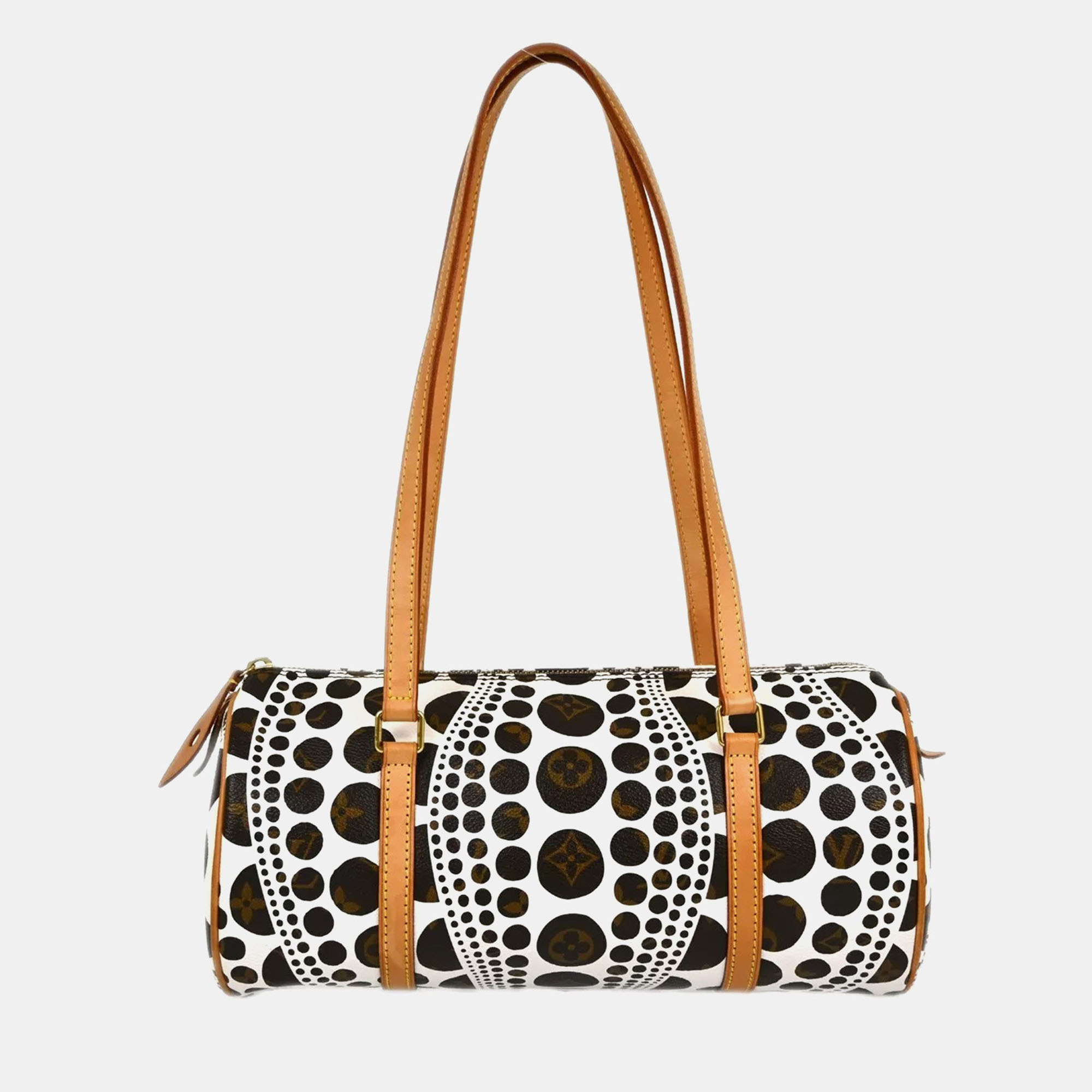 

Louis Vuitton White Pumpkin Dot Papillon GM Handbag